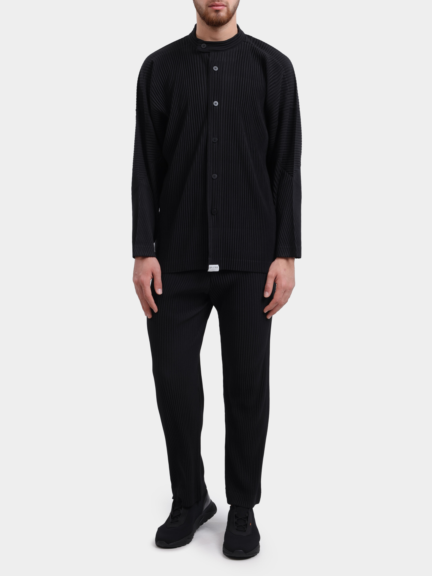 Брюки Sphynx pleats 2647-1 черные мужские с плиссированной текстурой — купить в интернет-магазине Verdistore