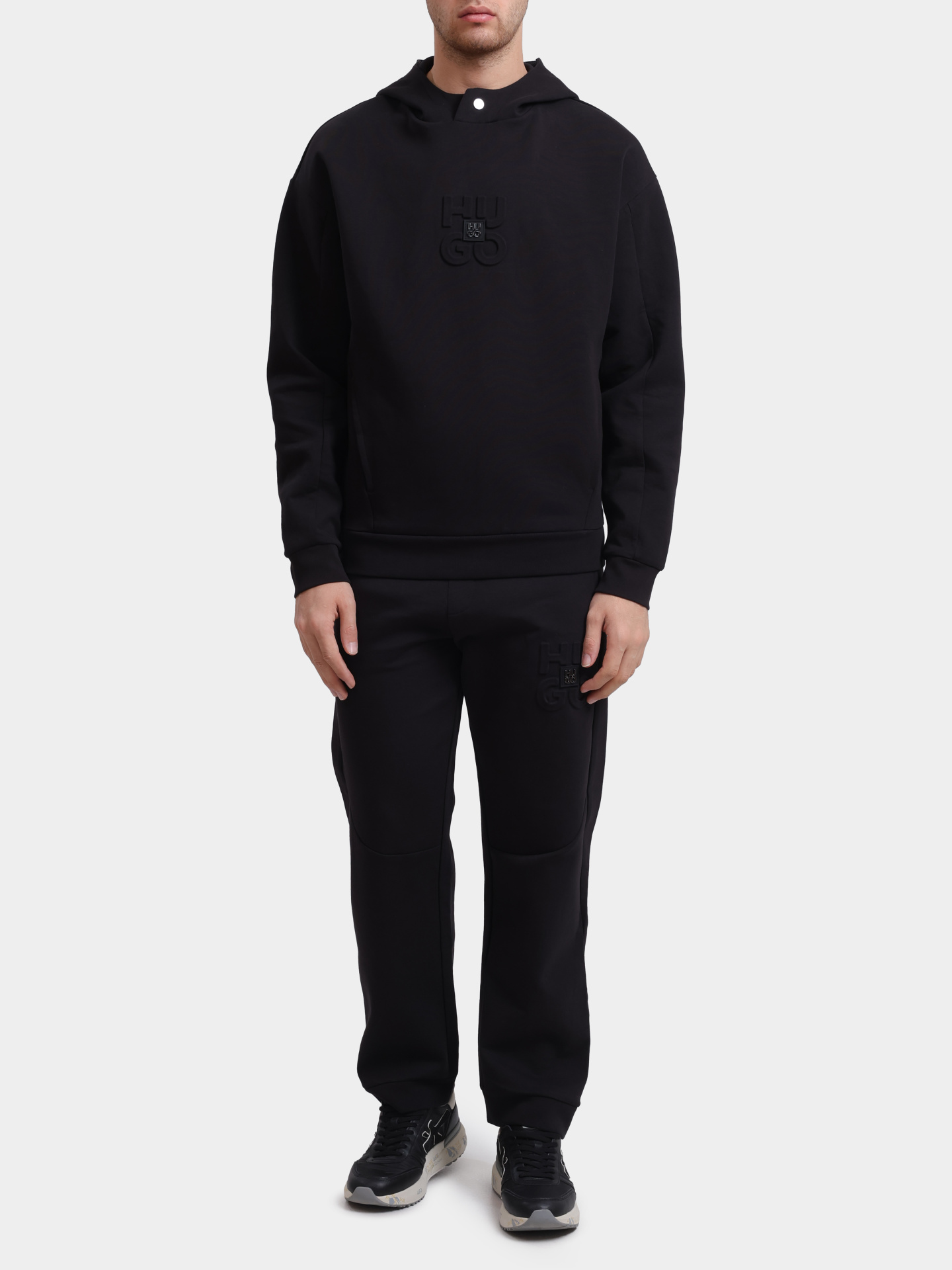 Брюки спортивные Hugo Debospant 10267272 01 черные мужские — купить в интернет-магазине Verdistore