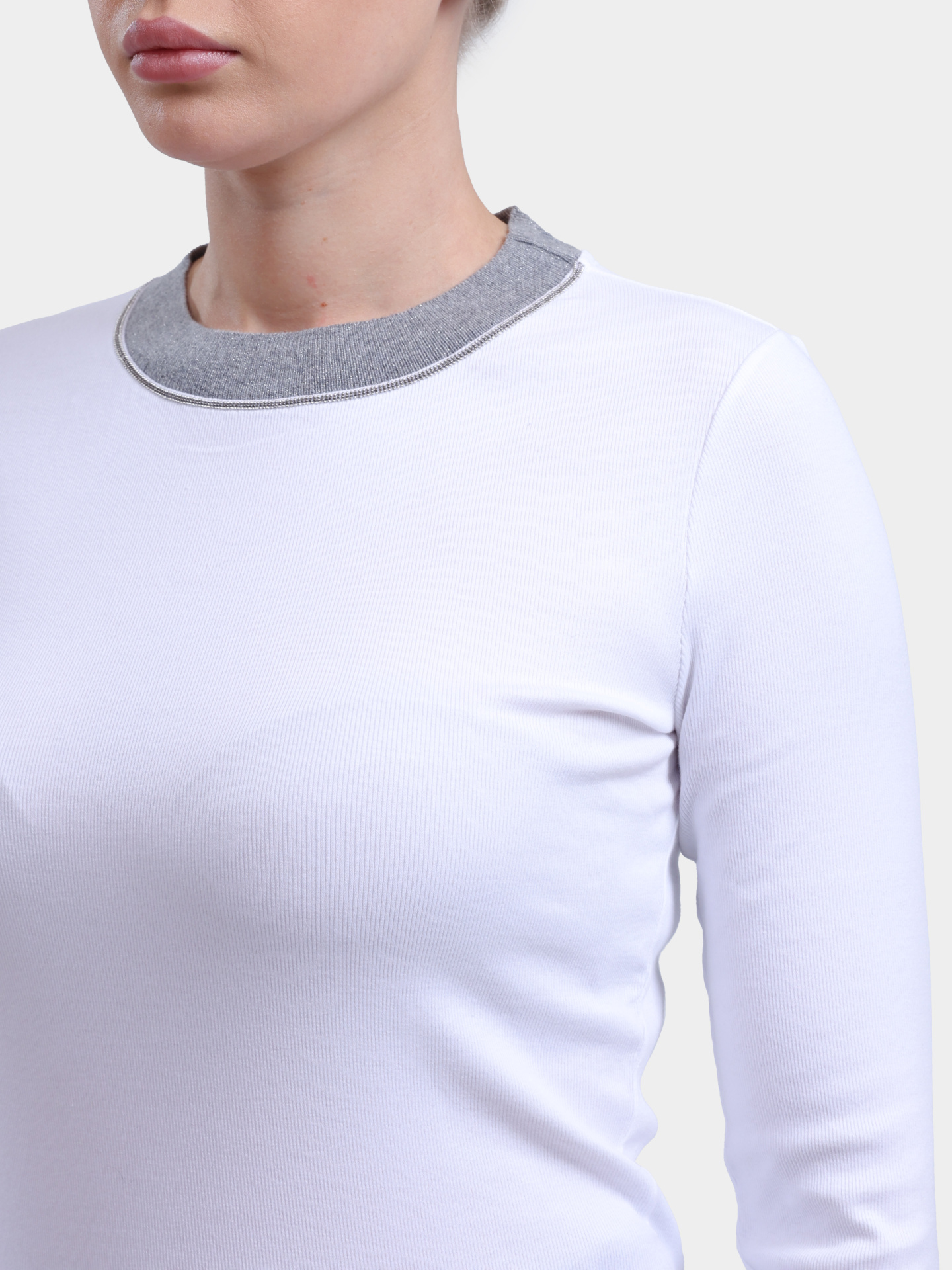 Лонгслив Peserico S06707J0 5669B 72B белый женский — купить в интернет-магазине Verdistore