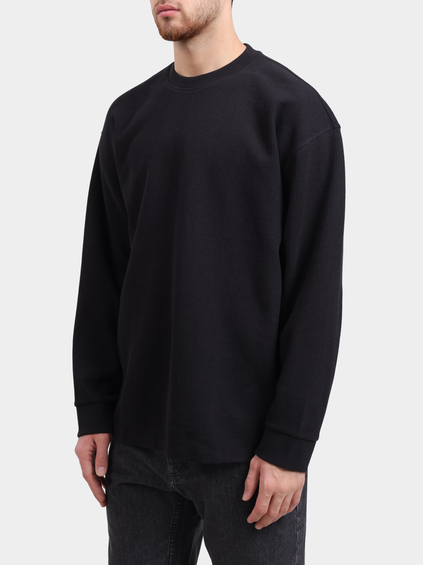 Лонгслив HUGO BLUE Nuwolo 10268873 01 50534454 001 черный мужской с крупным патчем-логотипом  — купить в интернет-магазине Verdistore