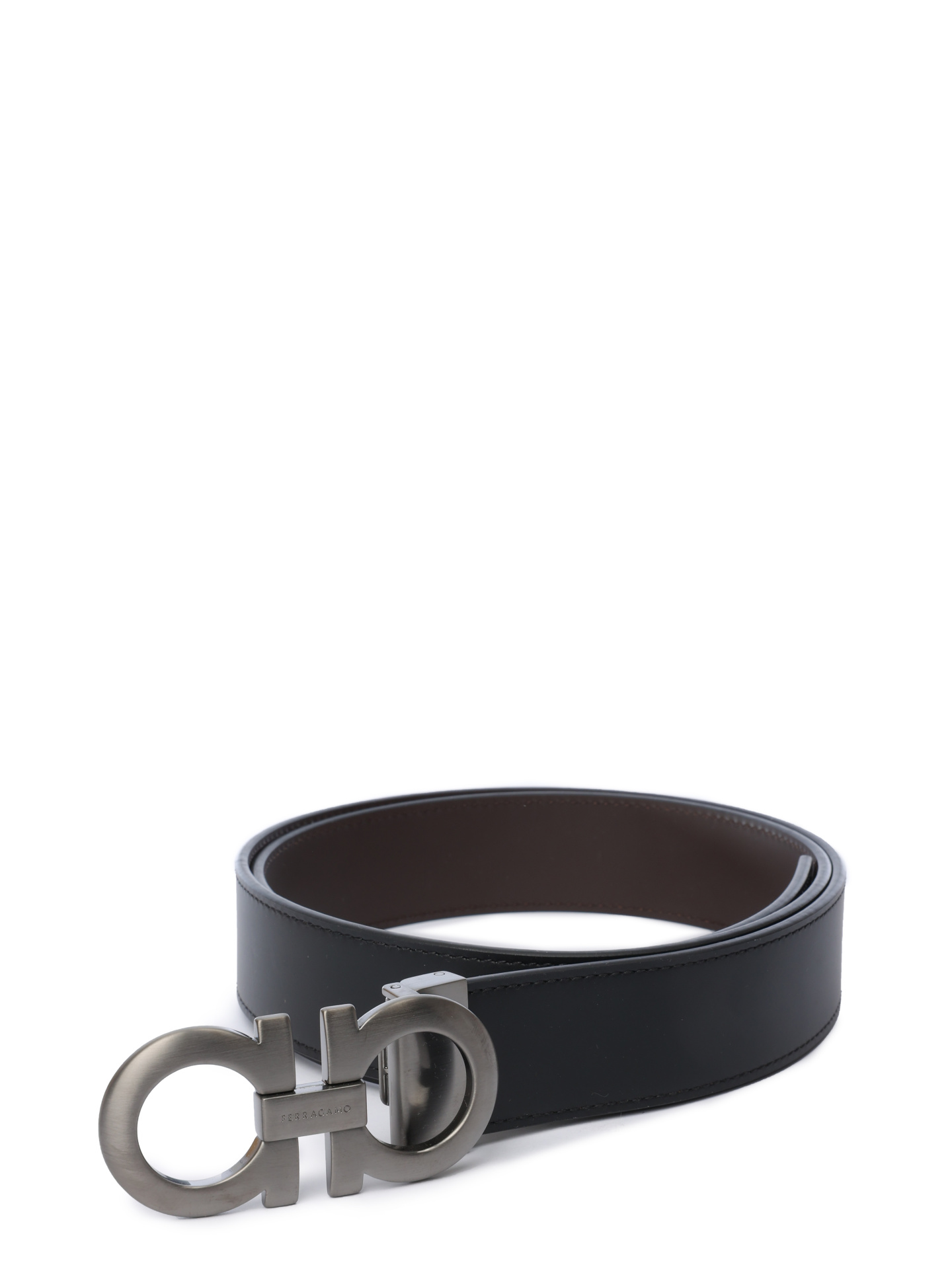 Ремень 675542464231 гладкий кожаный с крупным логотипом — купить в интернет-магазине Verdistore