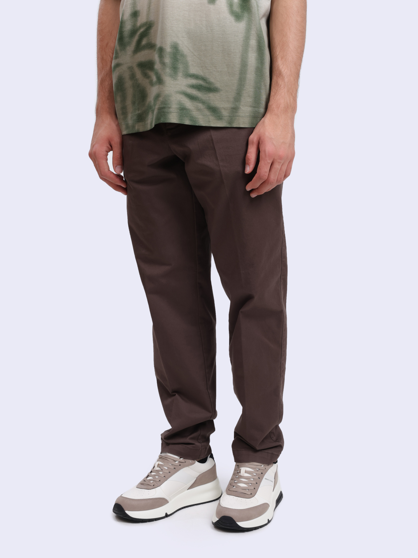 Брюки Armani Exchange 6DZP19 ZN5BZ 1897 коричневые мужские — купить в интернет-магазине Verdistore