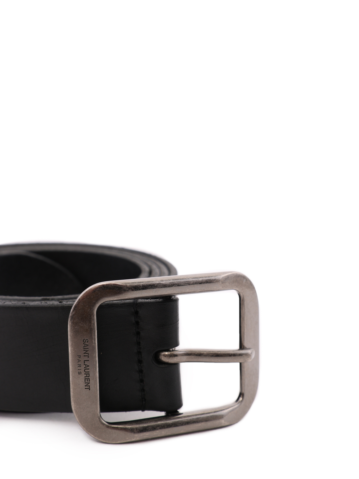 Ремень черный кожаный матовый с металлической пряжкой — купить в интернет-магазине Verdistore