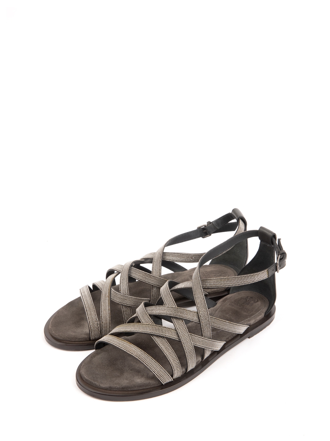 Сандалии Brunello Cucinelli MZDBSC696 кожаные женские — купить в интернет-магазине Verdistore