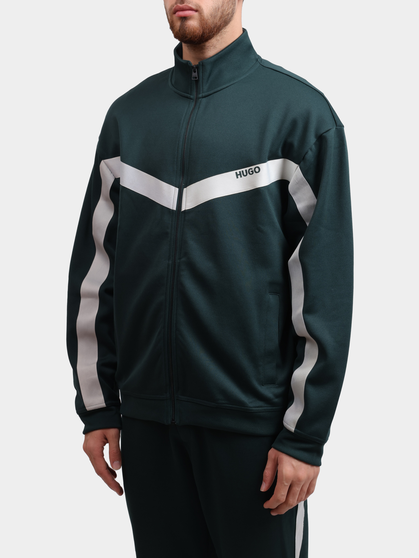 Мастерка Hugo 50549418 385 зеленая мужская — купить в интернет-магазине Verdistore