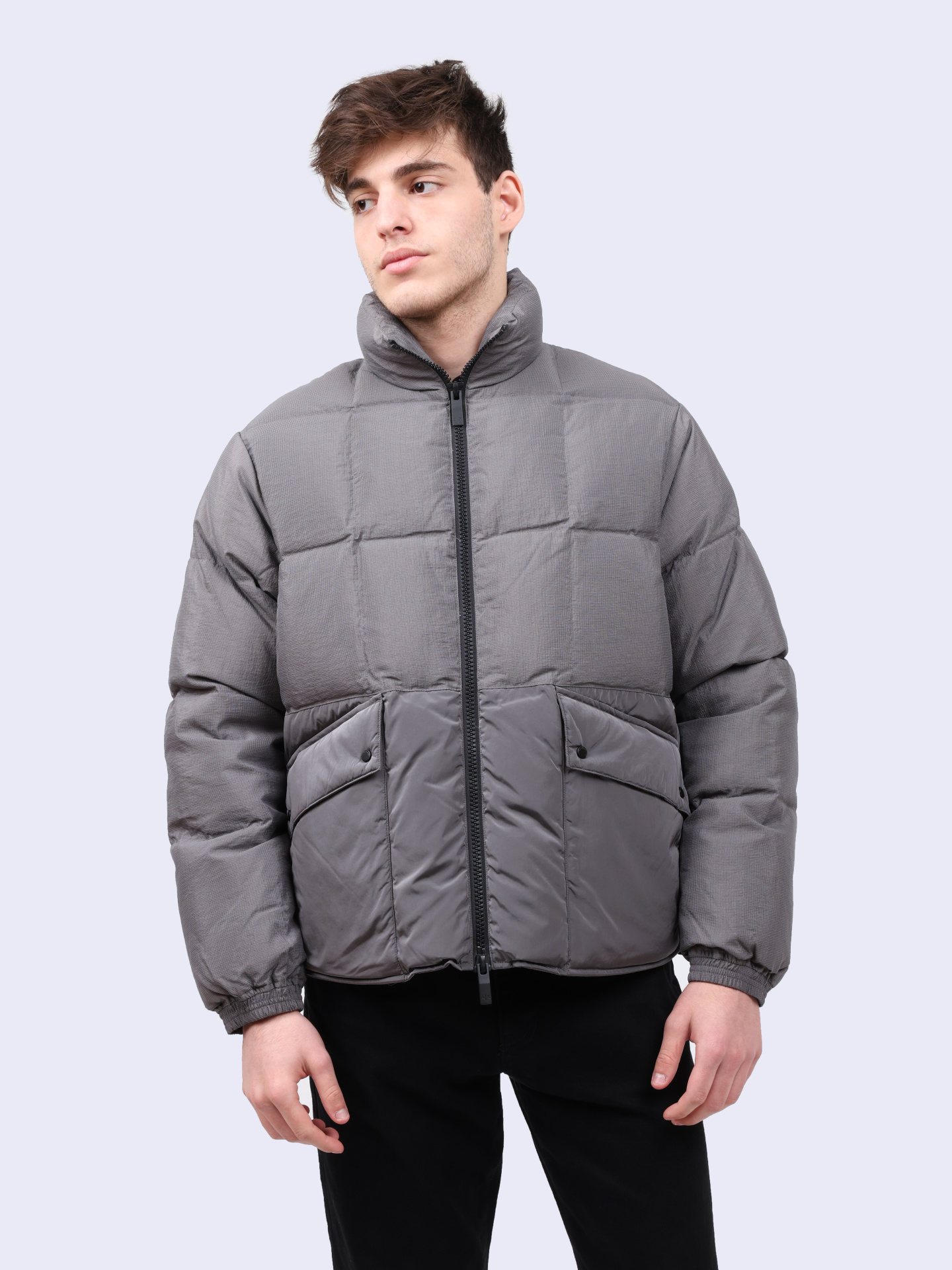 Пуховик Armani Exchange 6DZBL5 ZN5GZ 19AA серый мужской — купить в интернет-магазине Verdistore