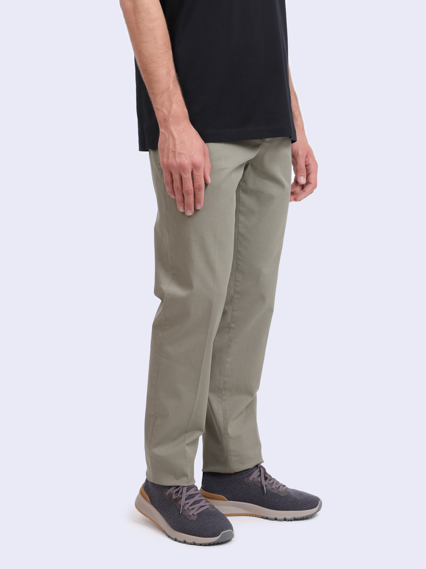 Брюки Brunello Cucinelli M289LI1770 C6315 оливковые мужские из хлопка — купить в интернет-магазине Verdistore