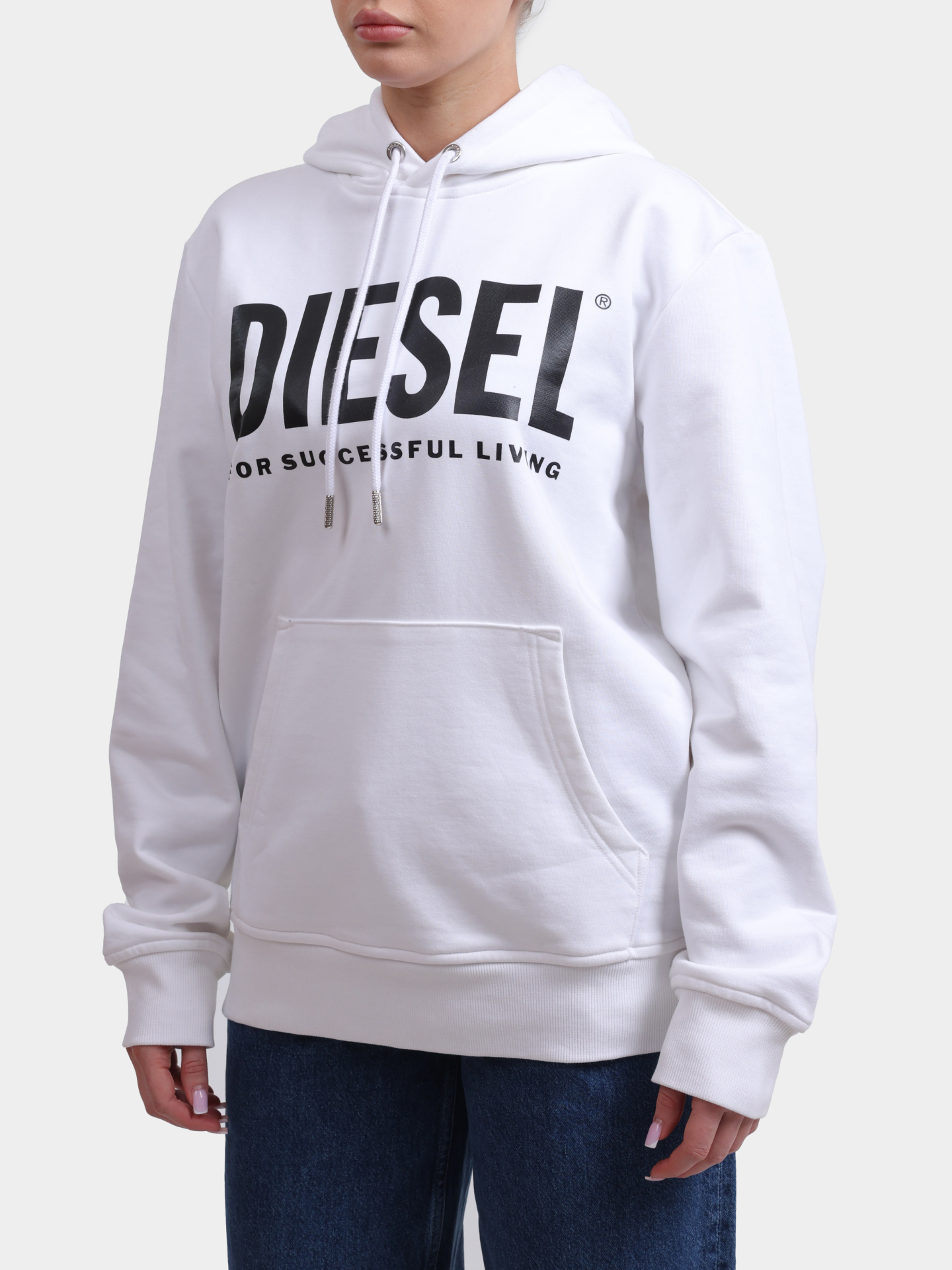 Худи Diesel A028130BAWT100 хлопковое женское — купить в интернет-магазине Verdistore