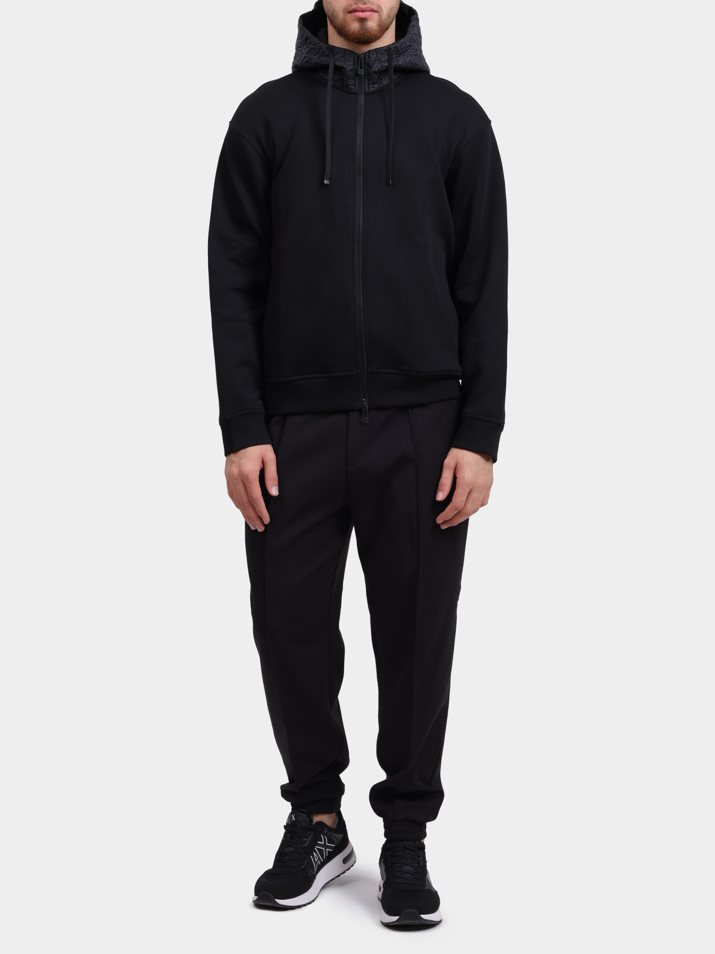 Мастерка Armani Exchange XM001891 AF10818 UC001 черная мужская — купить в интернет-магазине Verdistore