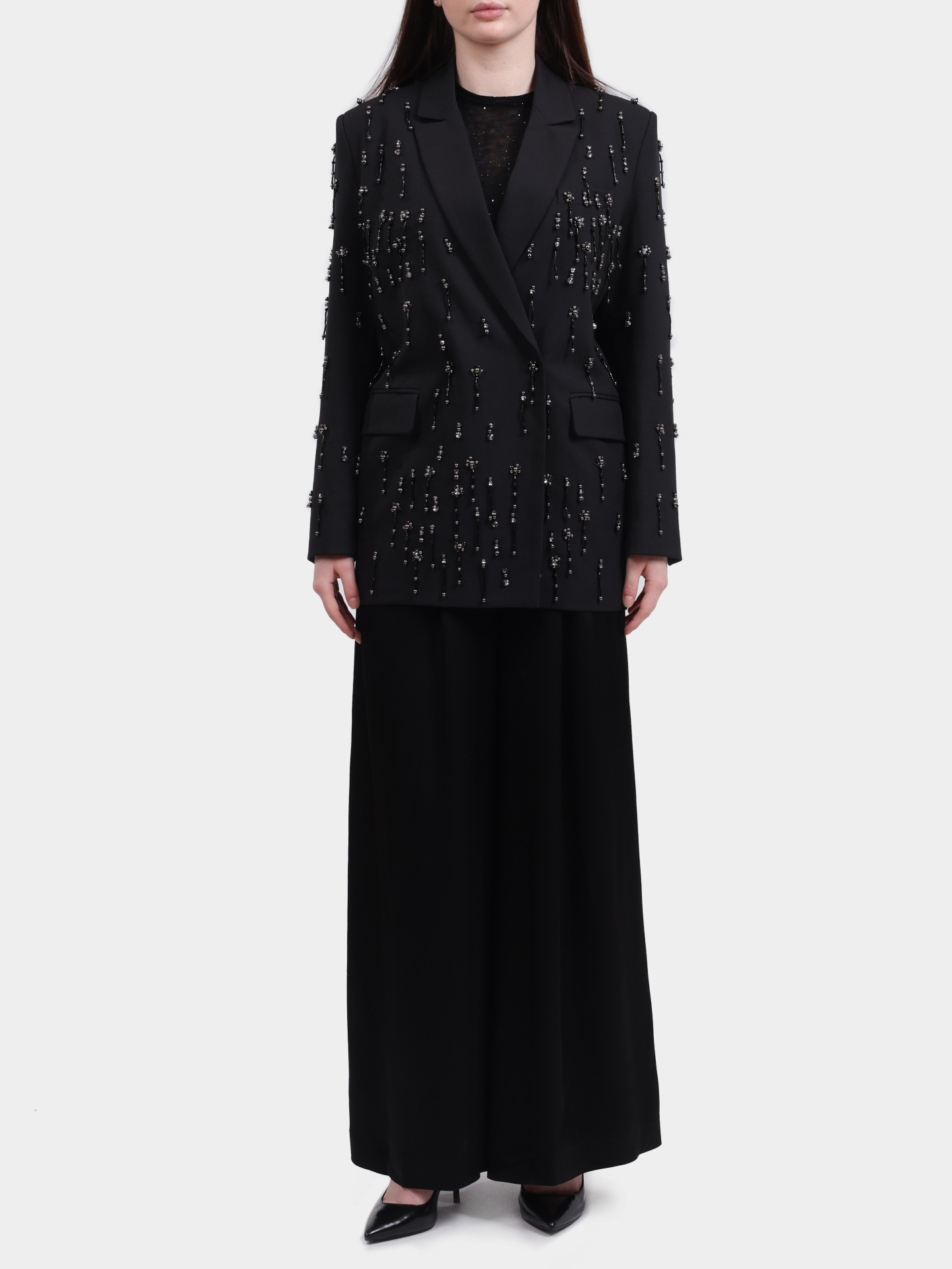 Жакет Pinko 105411 A2PN Z99 черный женский с бисером — купить в интернет-магазине Verdistore