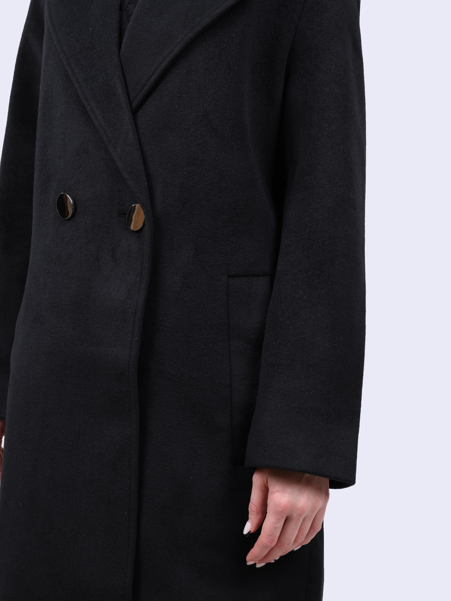 Пальто Armani Exchange XW000035 AF10257 UC001 черное женское двубортное — купить в интернет-магазине Verdistore