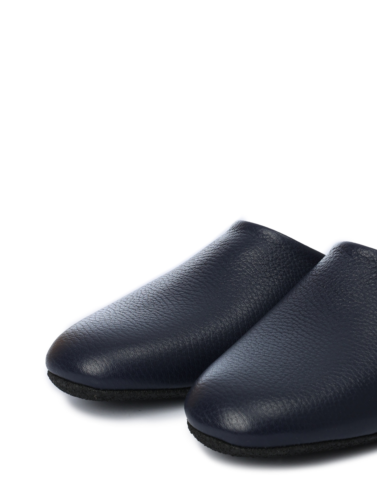 Шлепанцы черные темно-синие с округленным носком — купить в интернет-магазине Verdistore