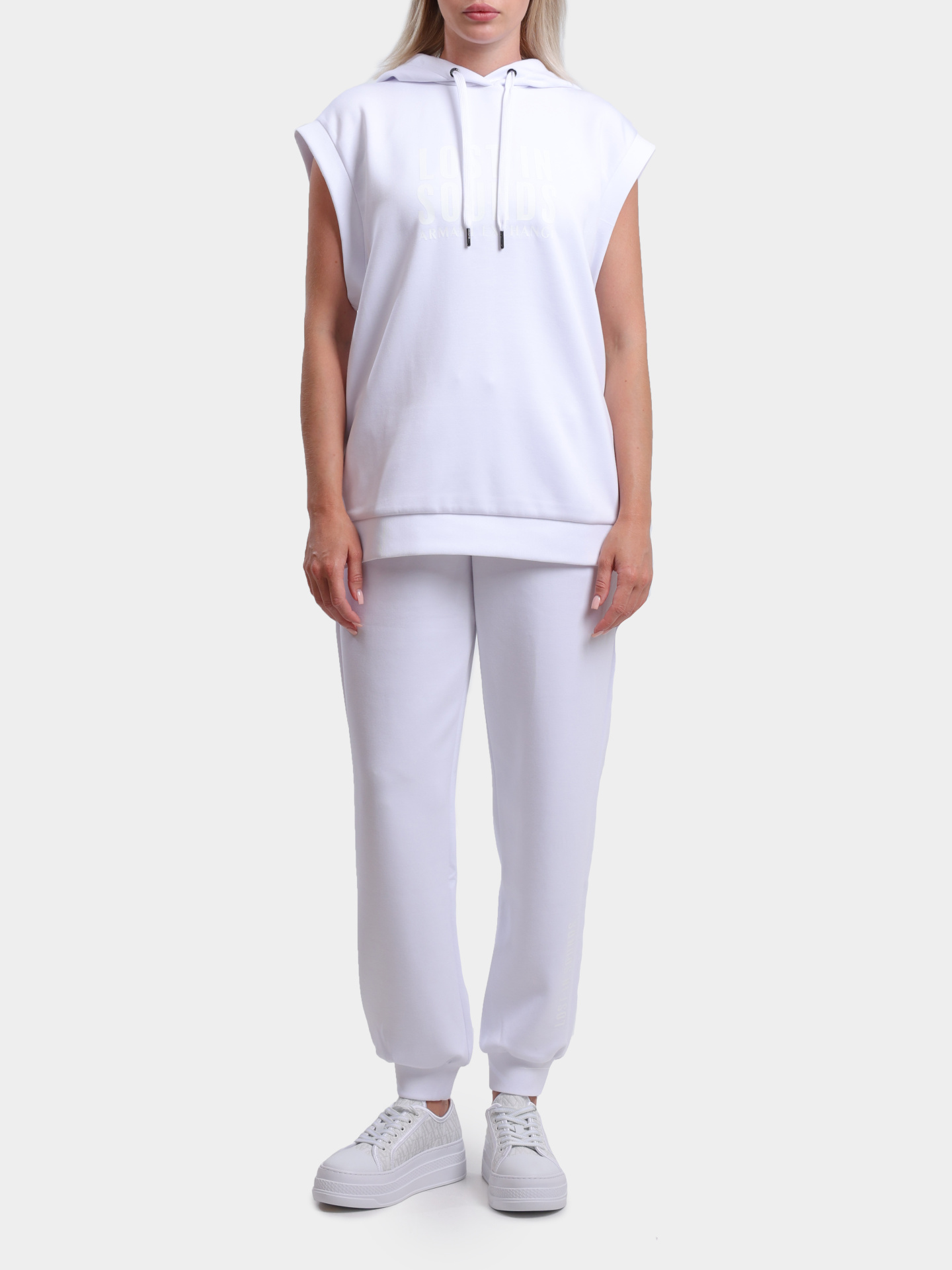 Худи Armani Exchange XW000276 AF12819 U0002 белое женское — купить в интернет-магазине Verdistore