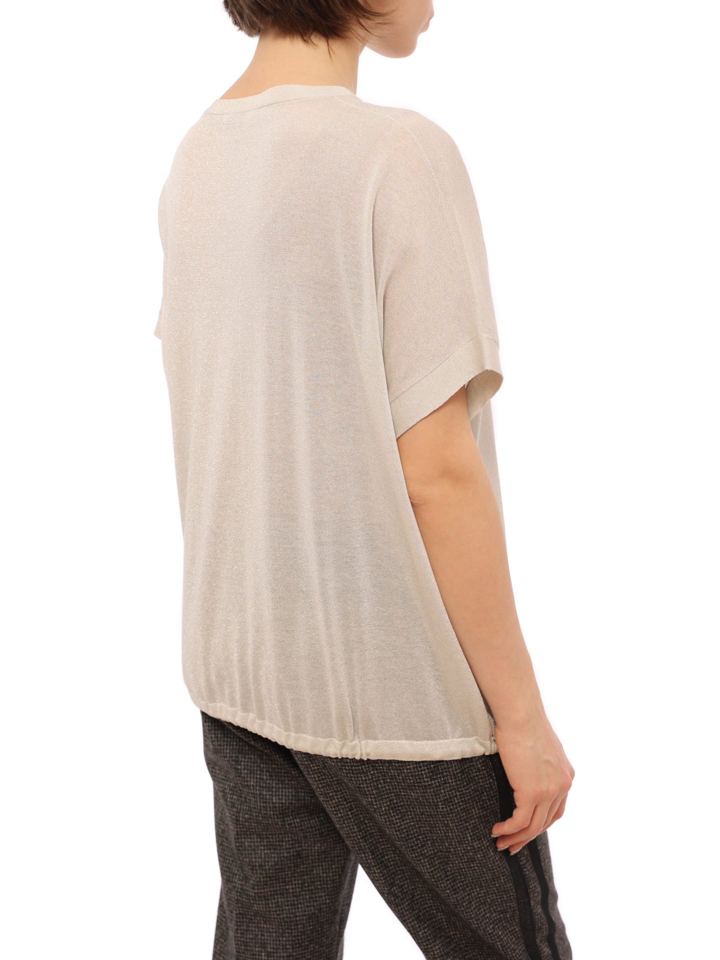 Джемпер Brunello Cucinelli M87862308 бежевый женский — купить в интернет-магазине Verdistore