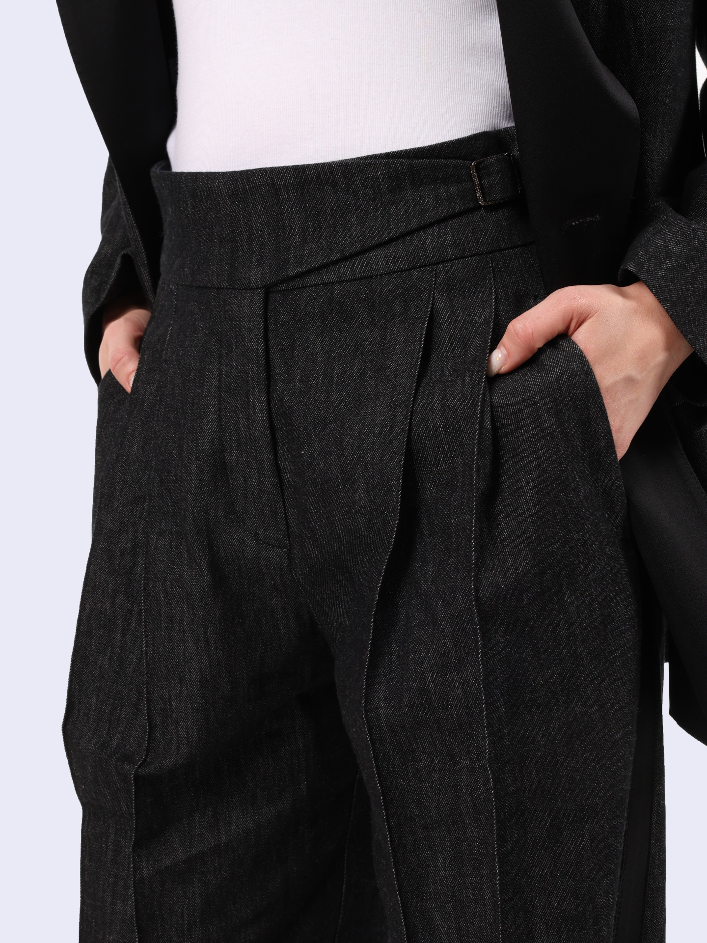 Брюки Brunello Cucinelli MB125P5952 C002 черные женские из денима — купить в интернет-магазине Verdistore