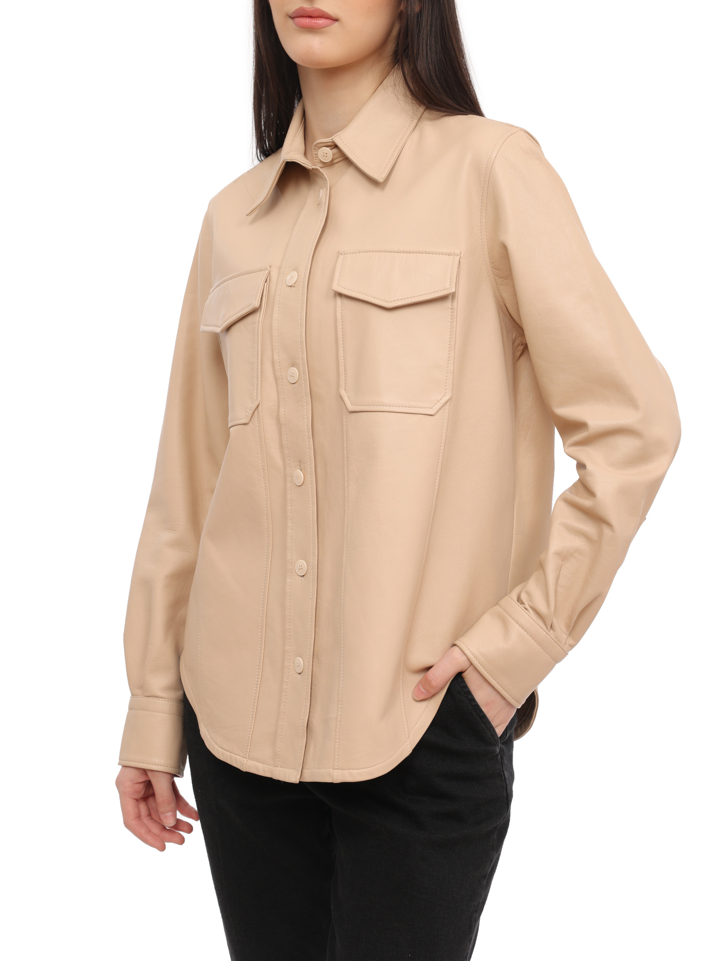 Рубашка Calvin Klein K20K200774 кожаная женская — купить в интернет-магазине Verdistore