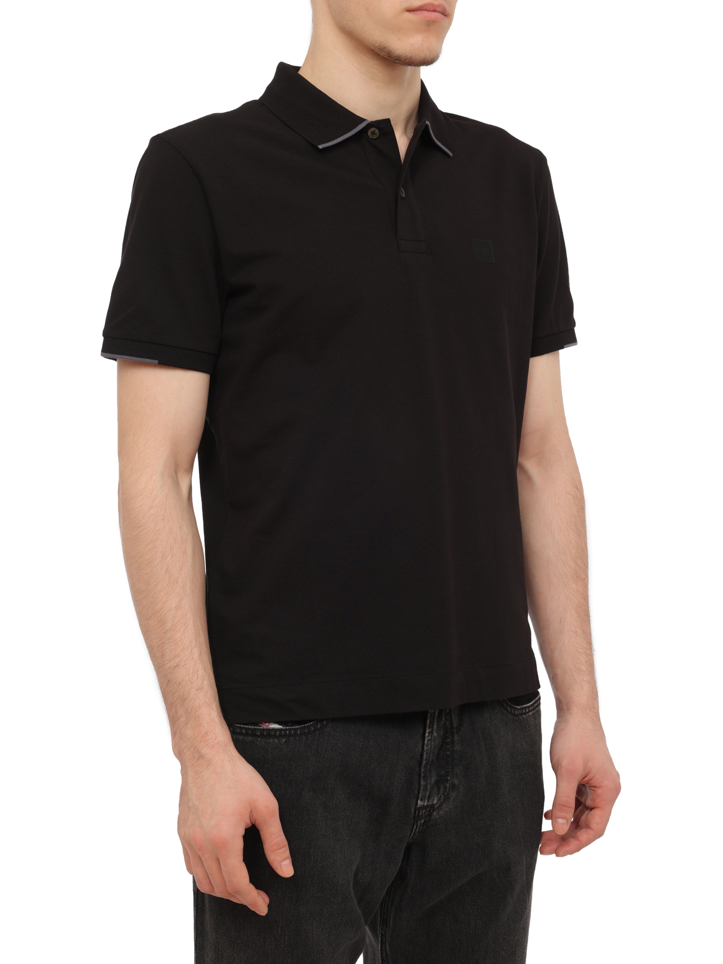 Поло C.P. Company 16CLPL118A-005263W 999 черное мужское — купить в интернет-магазине Verdistore