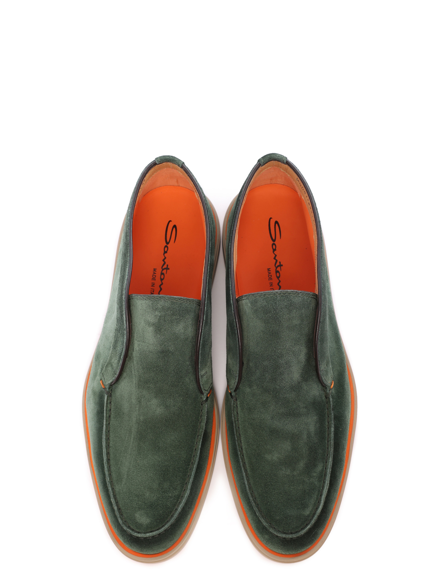 Ботинки темно-зеленые кожаные на бежевой подошве  — купить в интернет-магазине Verdistore