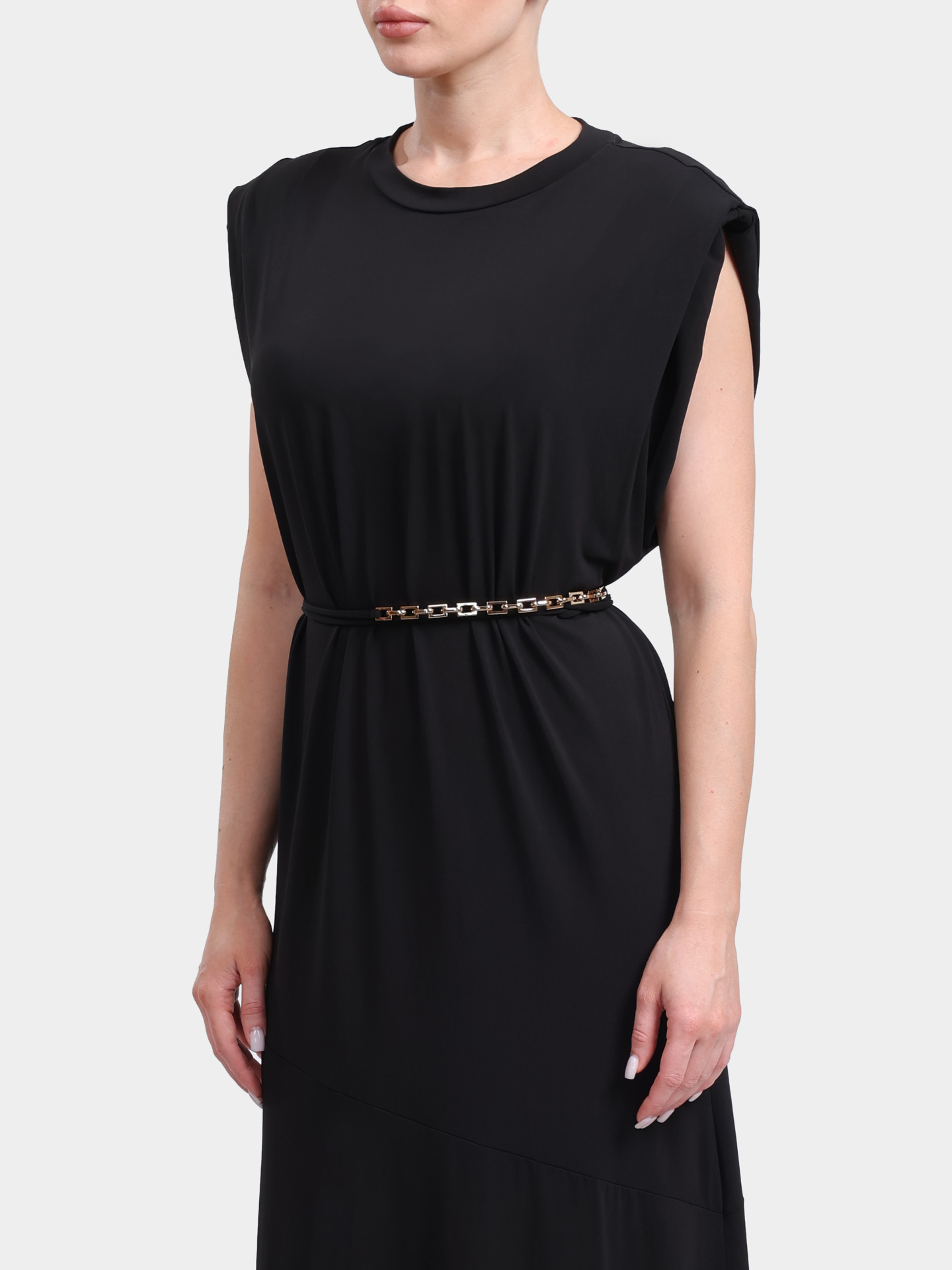 Платье Pinko 106493 A32D Z99 черное женское с акцентными плечами — купить в интернет-магазине Verdistore