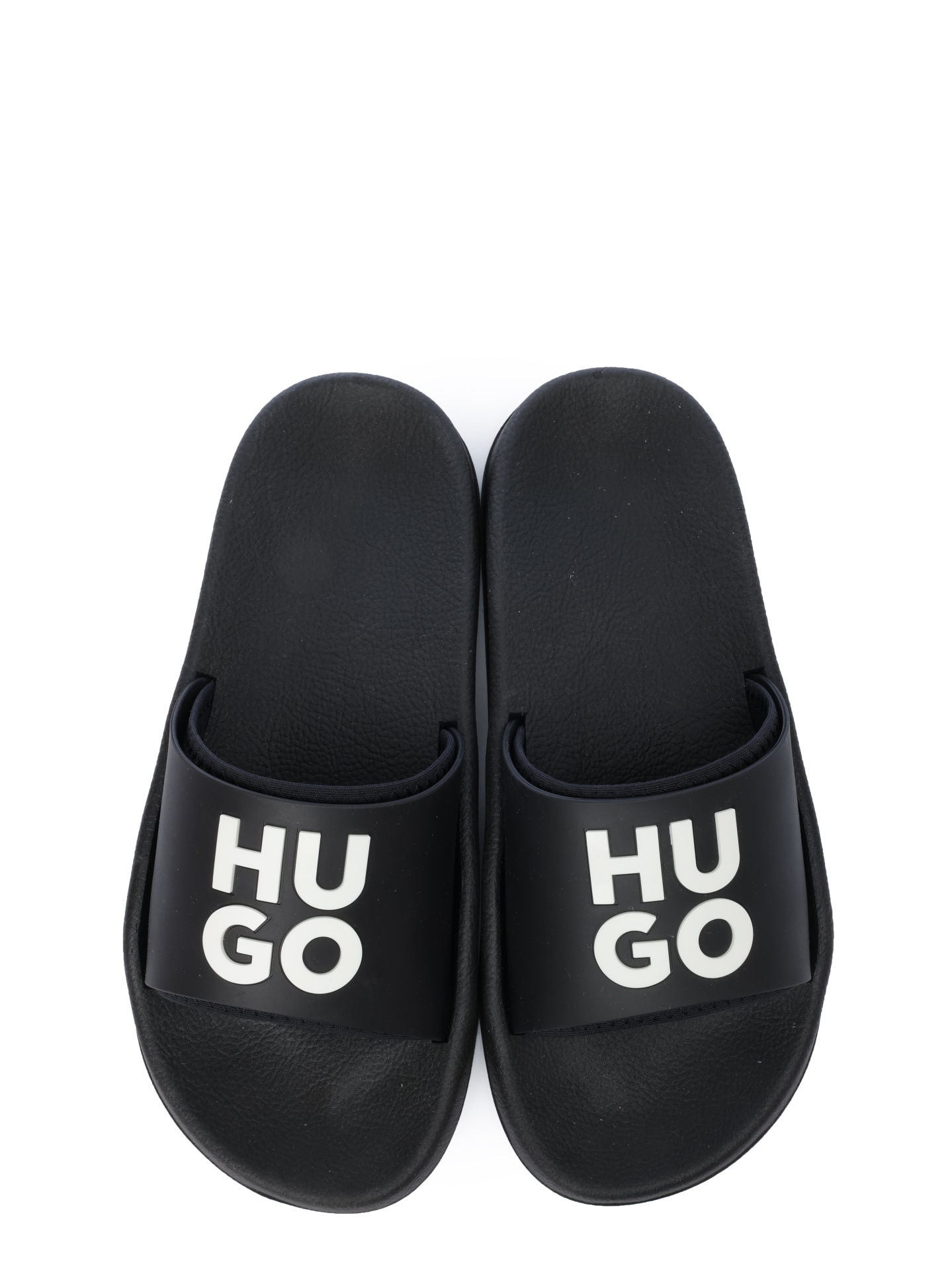 Шлепанцы массивные черные с белым логотипом на союзке — купить в интернет-магазине Verdistore