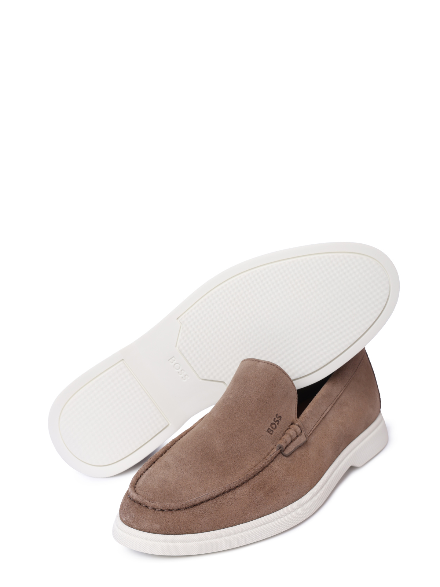Лоферы Boss 50543083 260 светло-коричневые мужские из замши — купить в интернет-магазине Verdistore