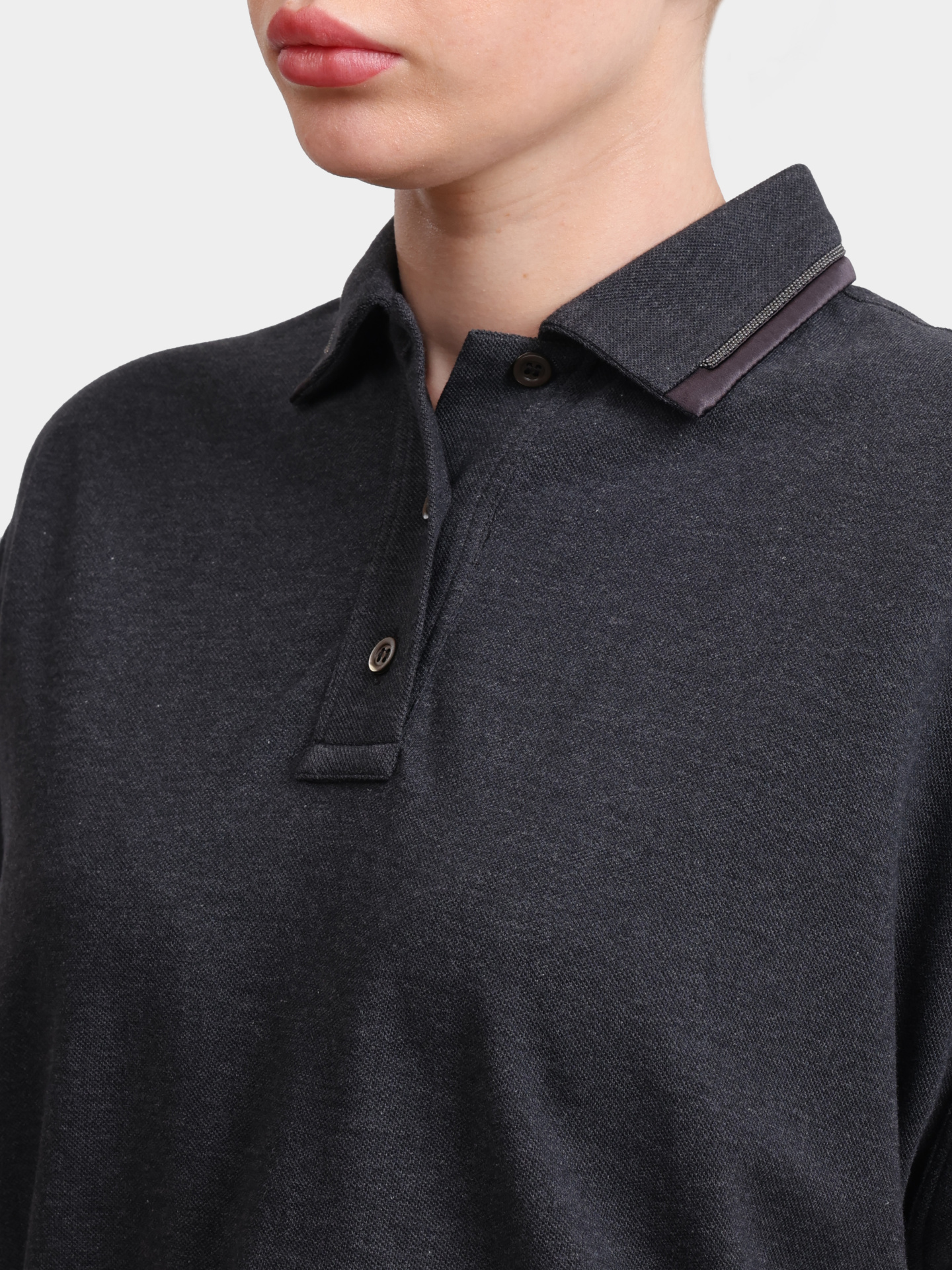 Поло Brunello Cucinelli M0T63EM405 C8127 укороченное женское — купить в интернет-магазине Verdistore