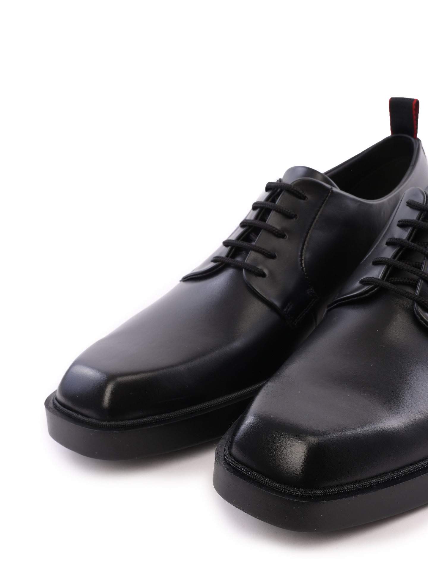 Дерби из гладкой черной матовой кожи — купить в интернет-магазине Verdistore