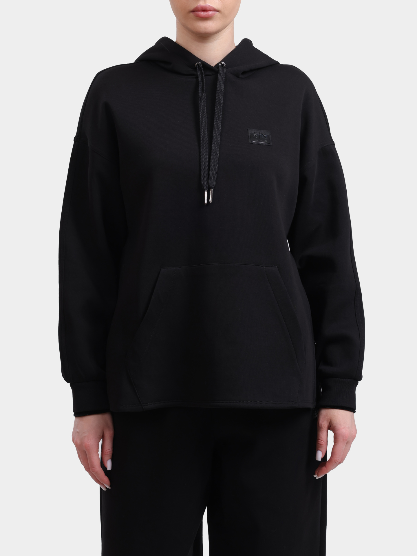 Худи Armani Exchange XW000987 AF10818 UC001 черное женское — купить в интернет-магазине Verdistore