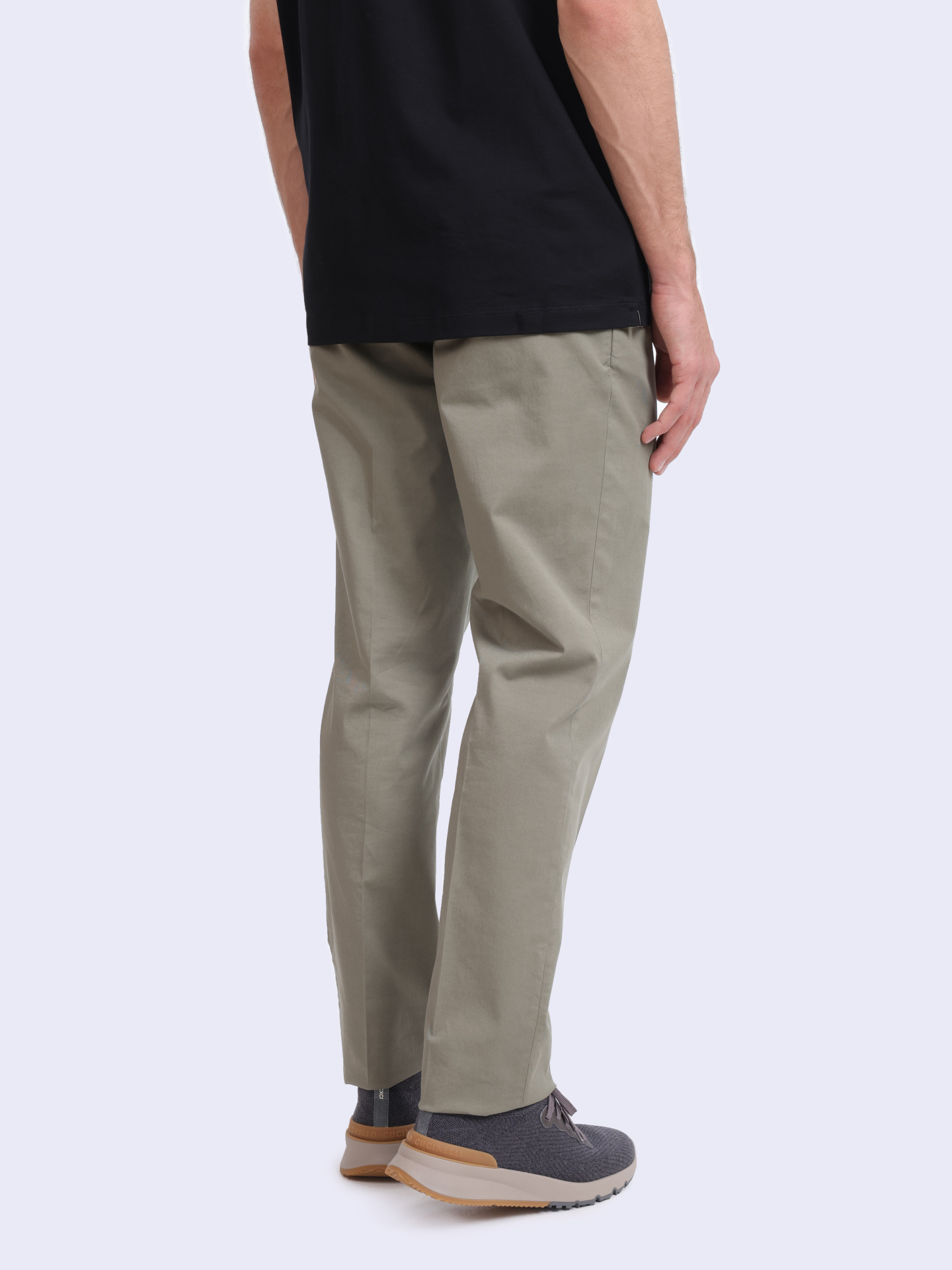 Брюки Brunello Cucinelli M289LI1770 C6315 оливковые мужские из хлопка — купить в интернет-магазине Verdistore