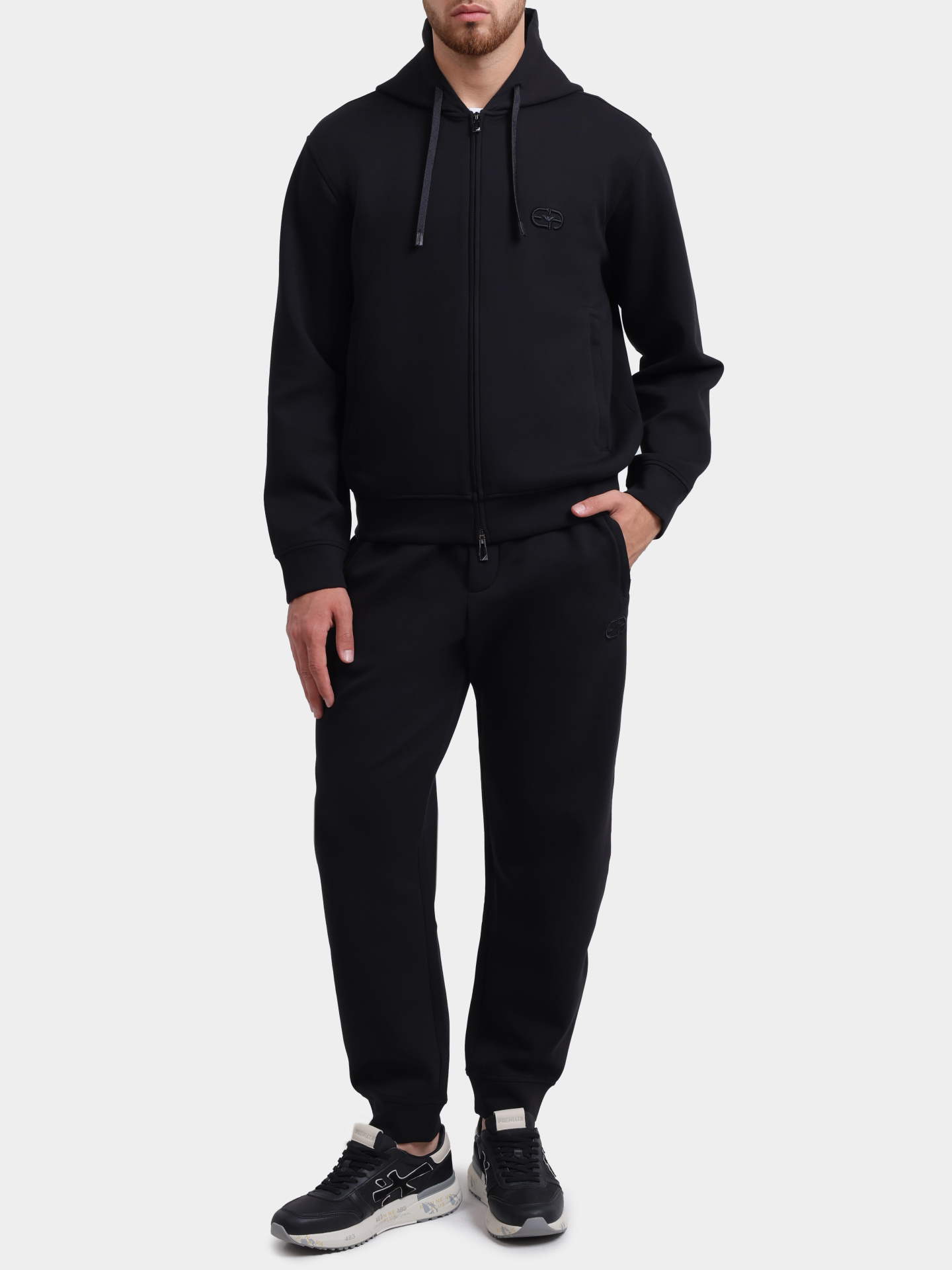 Мастерка Emporio Armani EM004538 AF10013 UC001 хлопковая мужская — купить в интернет-магазине Verdistore