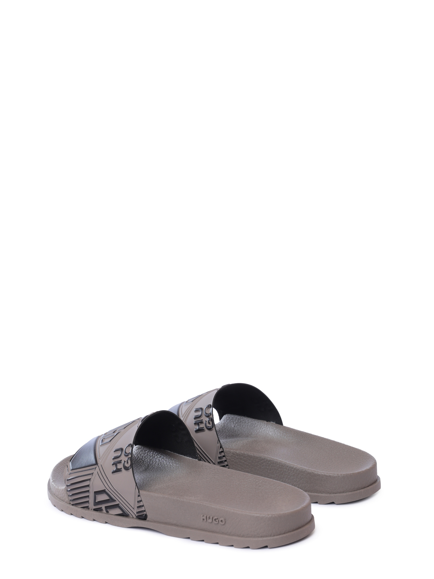 Шлепанцы Hugo 50542063 242 бежевые мужские с логотипом — купить в интернет-магазине Verdistore