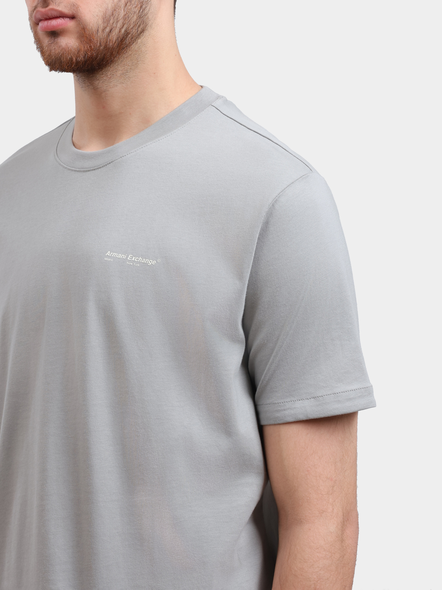 Футболка Armani Exchange XM000722 AF10362 серая мужская — купить в интернет-магазине Verdistore