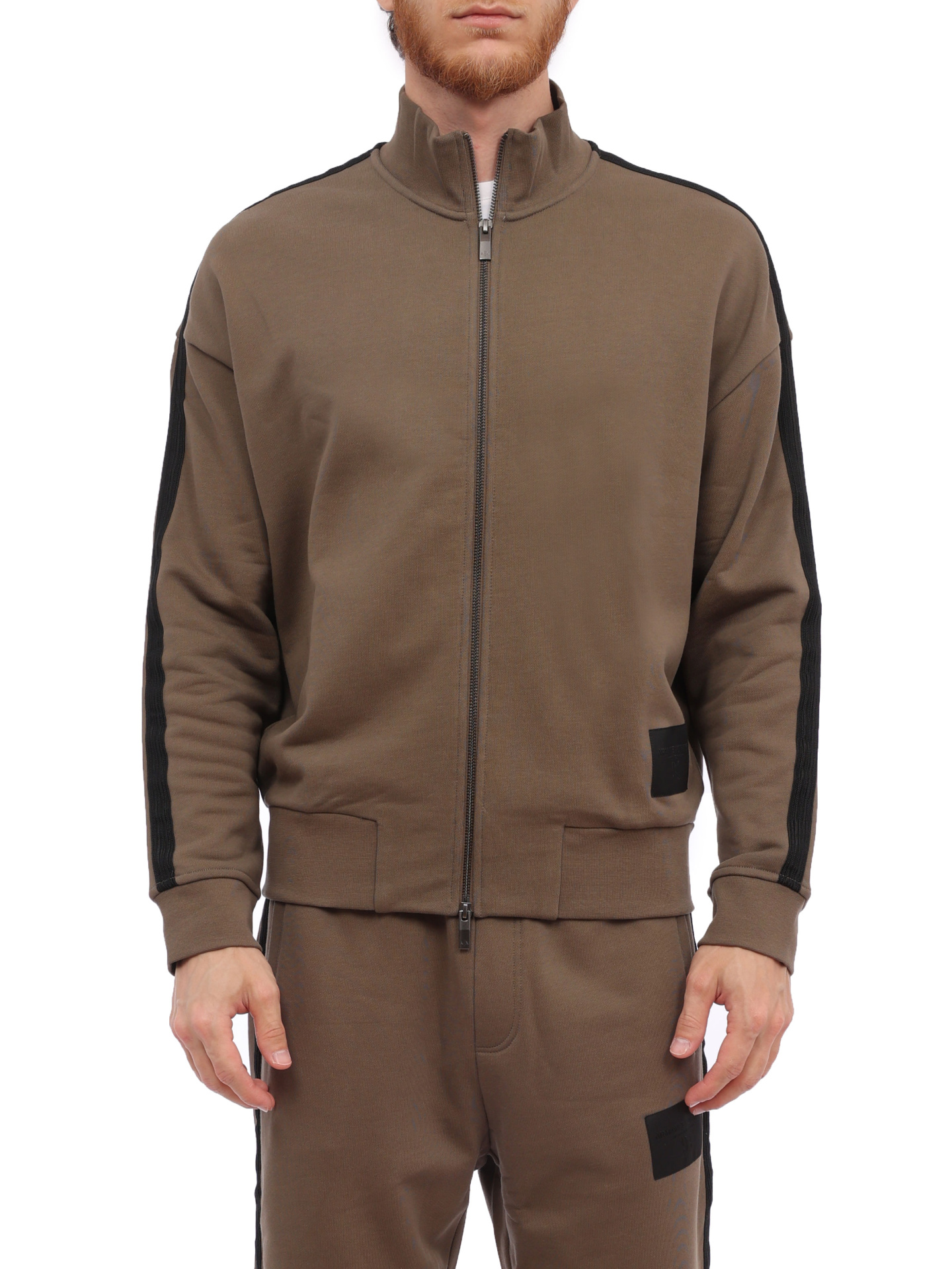 Мастерка Armani Exchange 6RZMLM ZJ4XZ 1784 мужская хлопковая с лампасами — купить в интернет-магазине Verdistore
