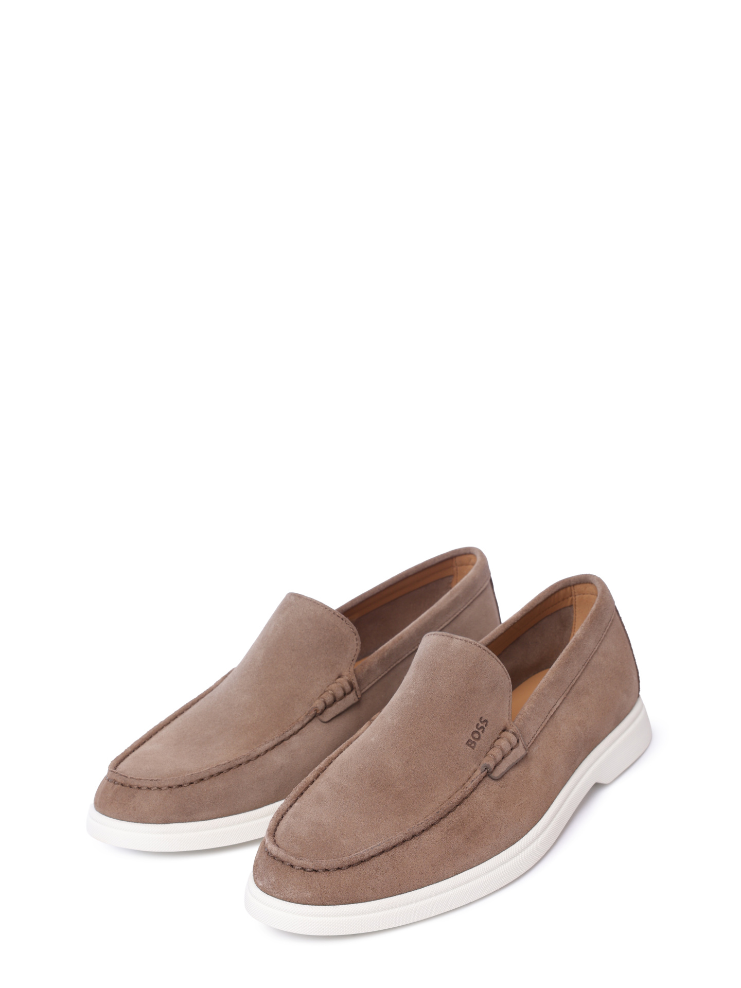 Лоферы Boss 50543083 260 светло-коричневые мужские из замши — купить в интернет-магазине Verdistore