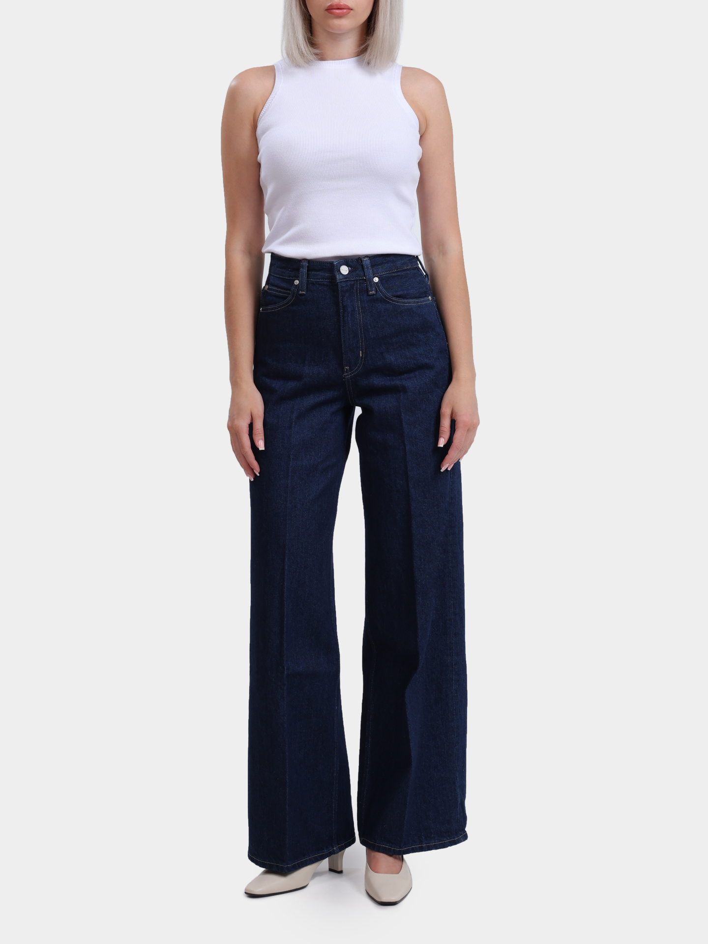 Джинсы Calvin Klein K20K20825332 1AQ темно-синие женские — купить в интернет-магазине Verdistore