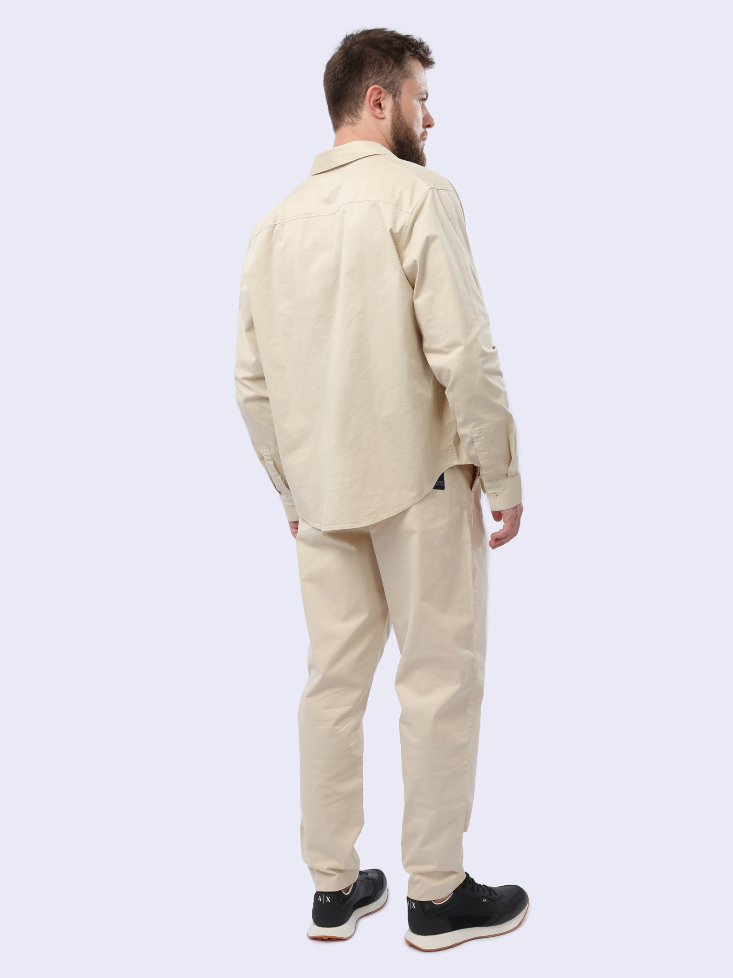 Брюки Armani Exchange 3DZP07 ZN3TZ 1792 бежевые мужские прямого кроя — купить в интернет-магазине Verdistore