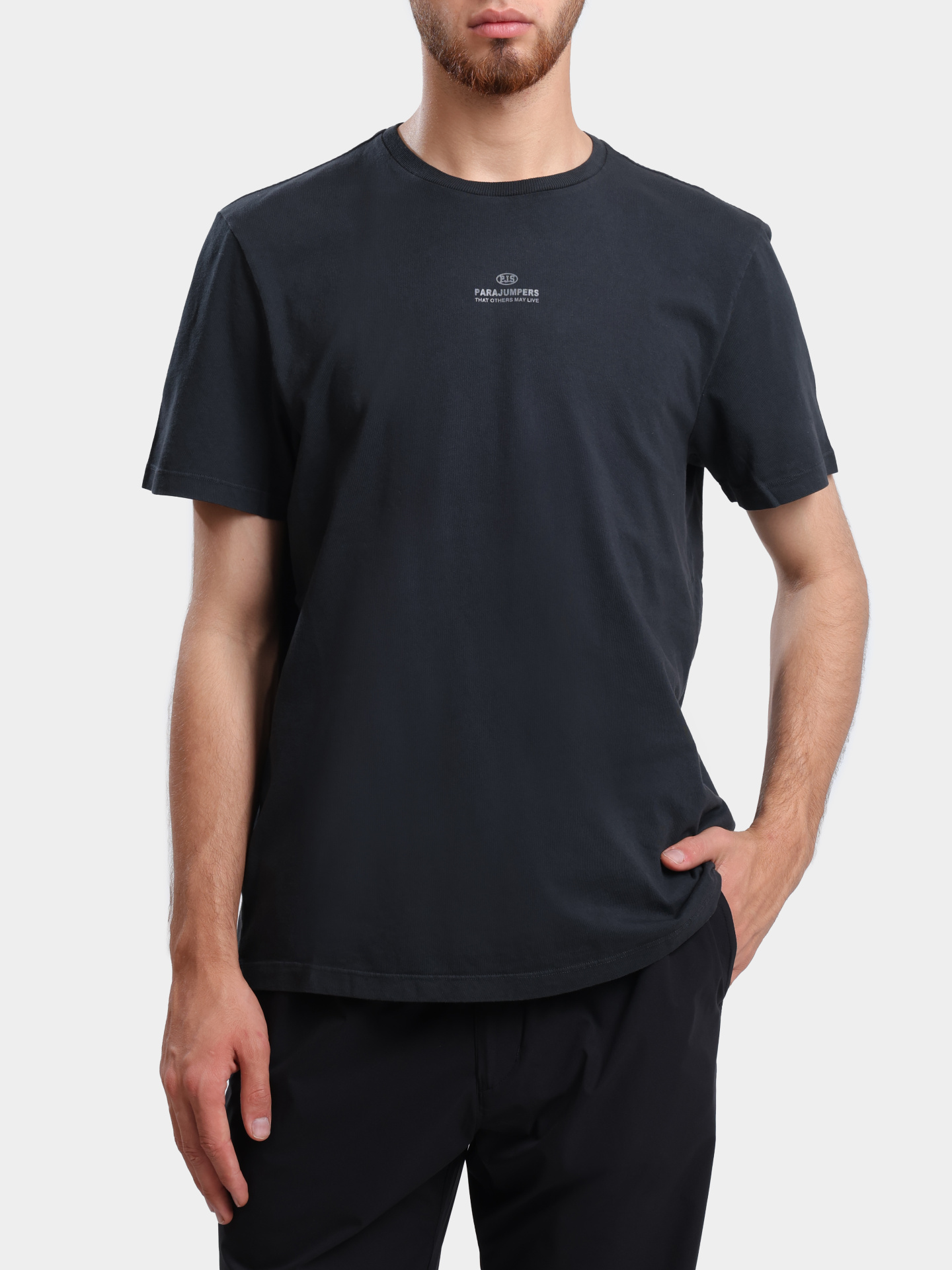 Футболка Parajumpers RESCUE TEE черная мужская с логотипом — купить в интернет-магазине Verdistore