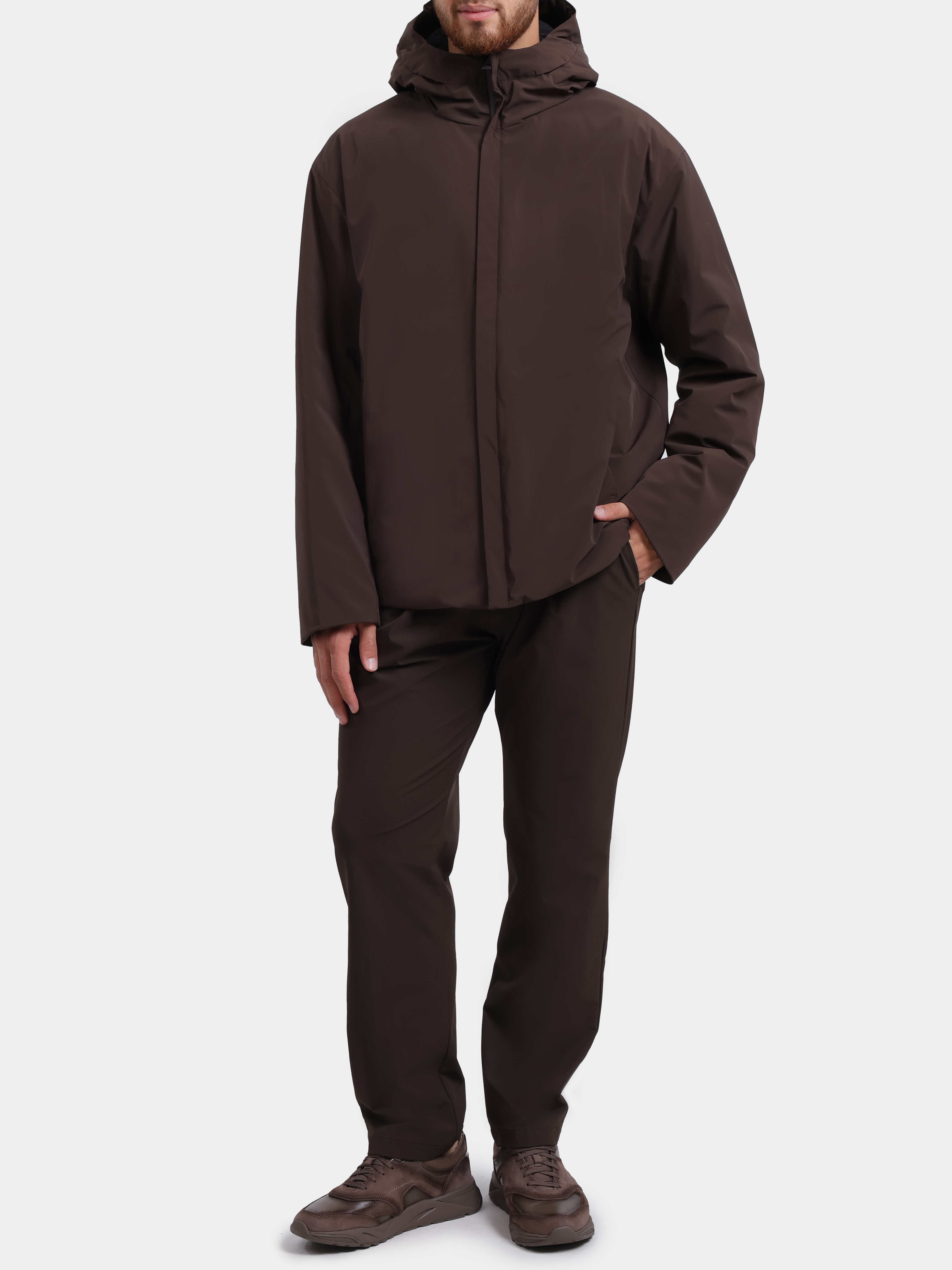 Куртка Herno PI001361U 12590SZ 8815 темно-коричневая мужская прямого кроя  — купить в интернет-магазине Verdistore