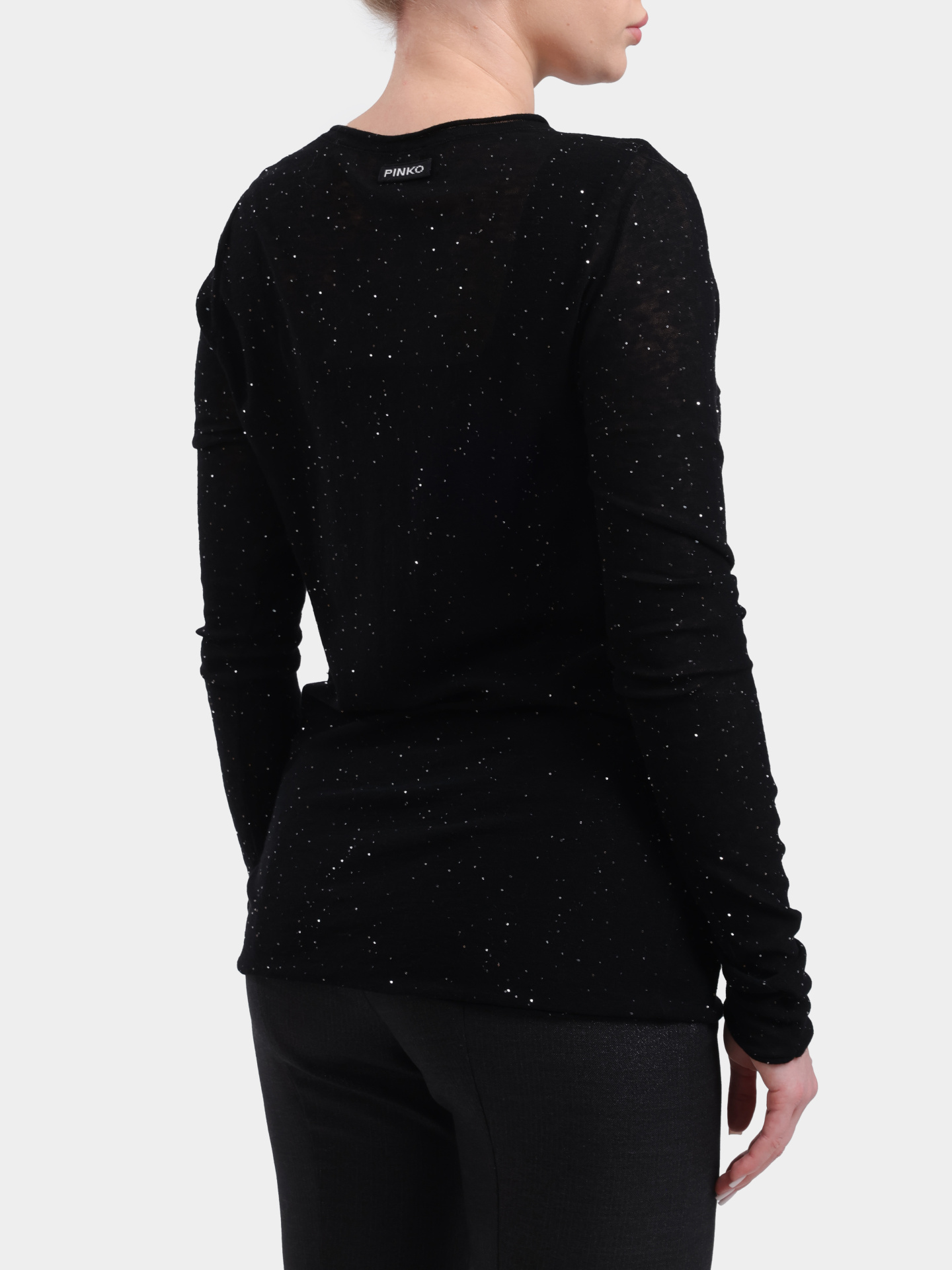 Лонгслив 105398 A2PM Z99 черный с пайетками — купить в интернет-магазине Verdistore