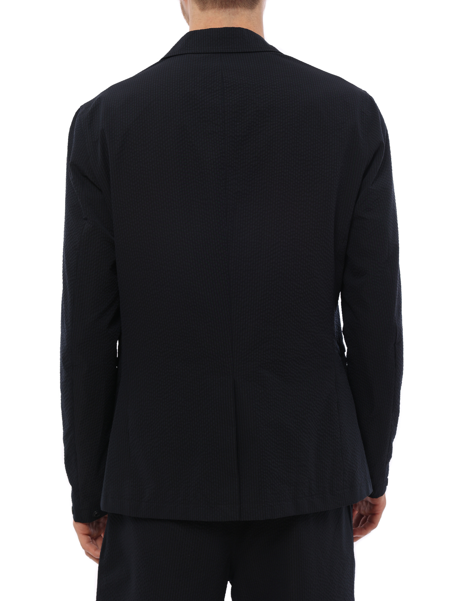 Пиджак Armani Exchange 3RZG22 ZN1AZ 1510 темно-синий мужской из текстурной ткани — купить в интернет-магазине Verdistore