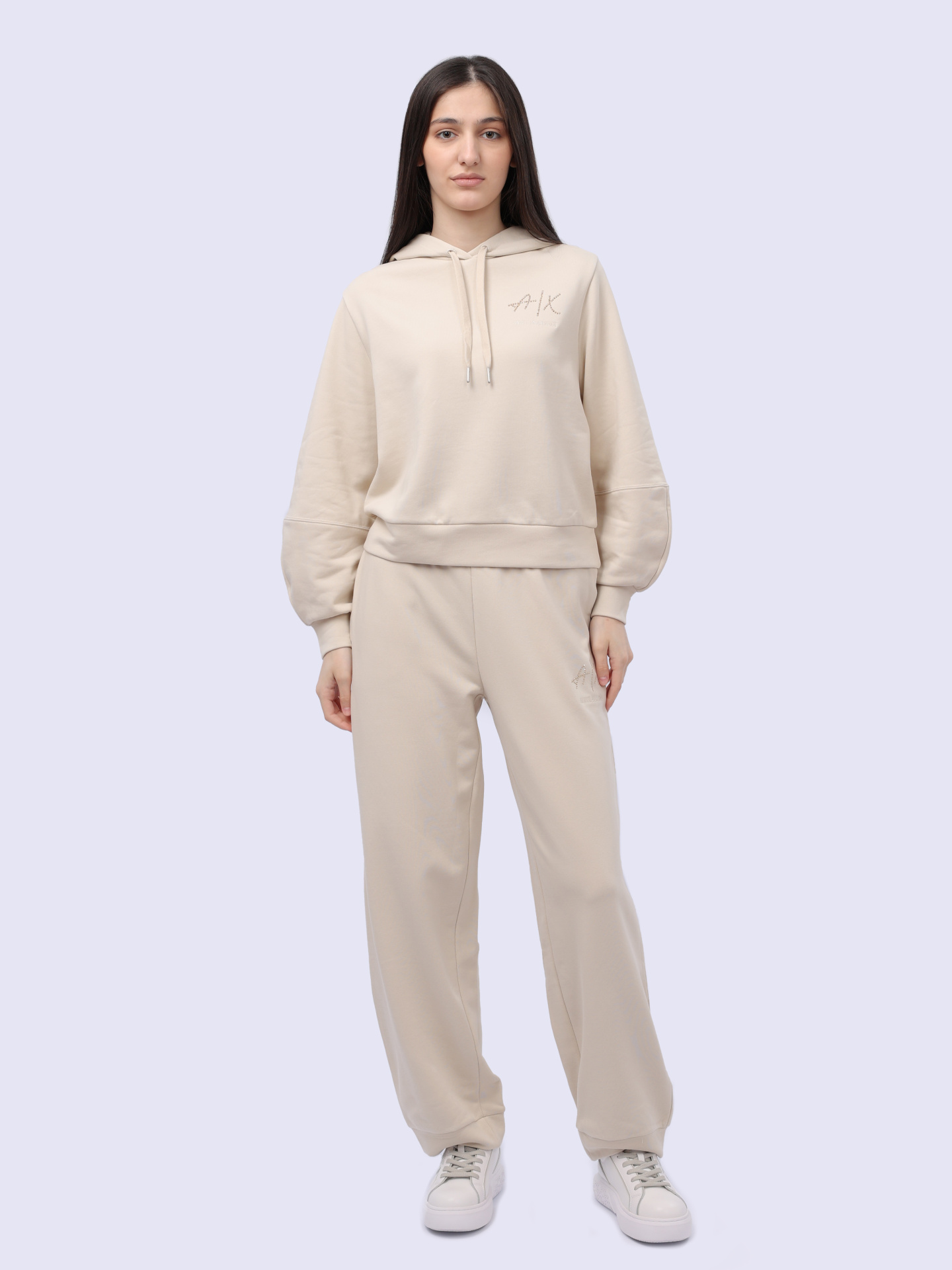 Худи Armani Exchange 3DYM12 YJFFZ 1787 бежевое женское — купить в интернет-магазине Verdistore