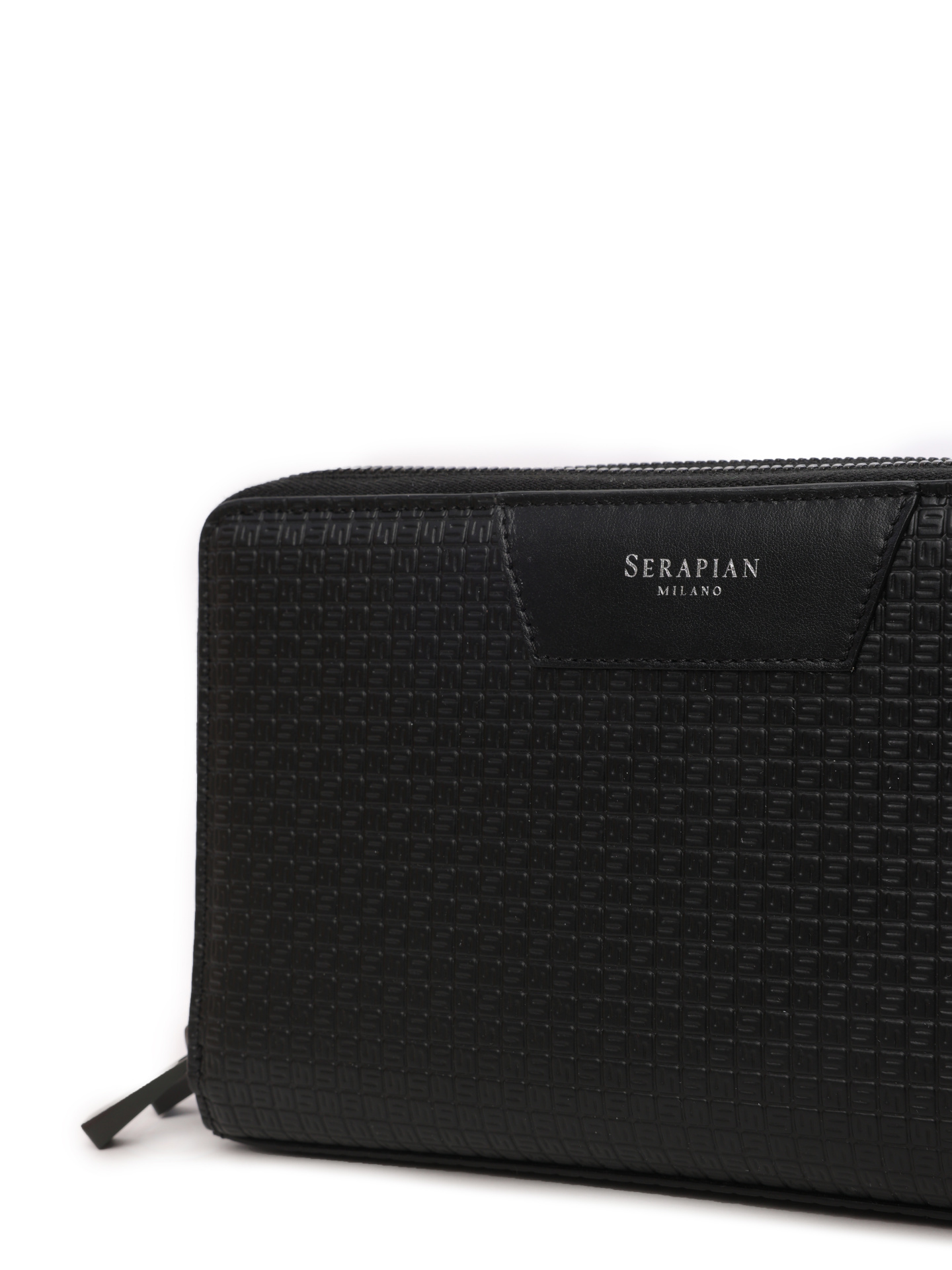 Портмоне кожаное черное с монограммным логотипом — купить в интернет-магазине Verdistore