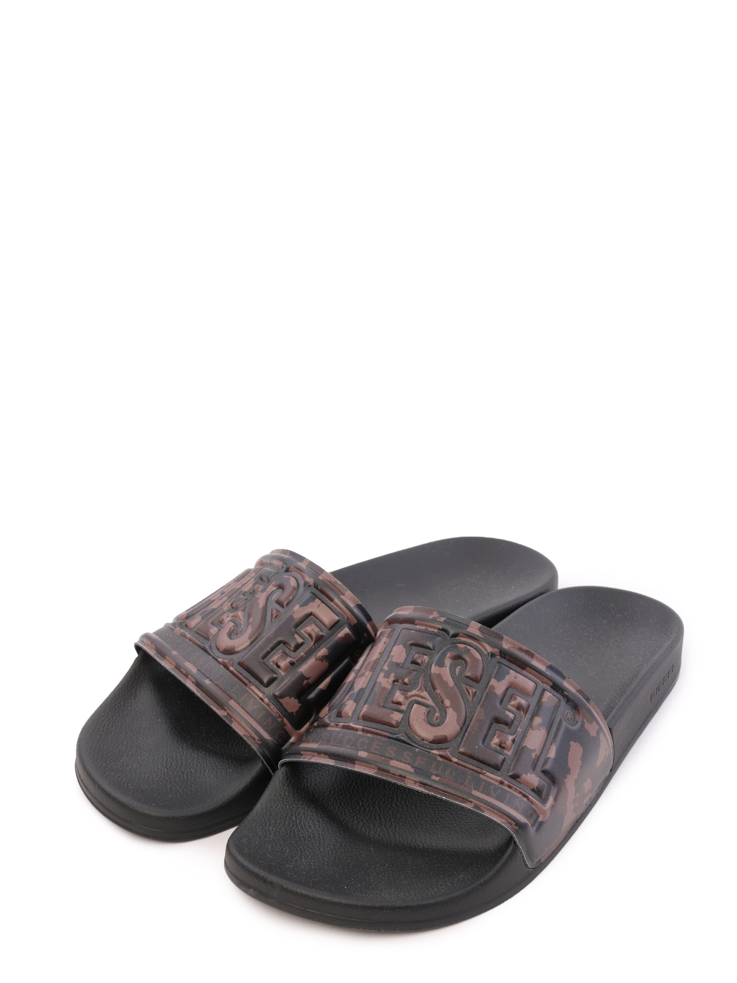 Шлепанцы Diesel Y03211P5605H9850 комбинированные женские с логотипом — купить в интернет-магазине Verdistore