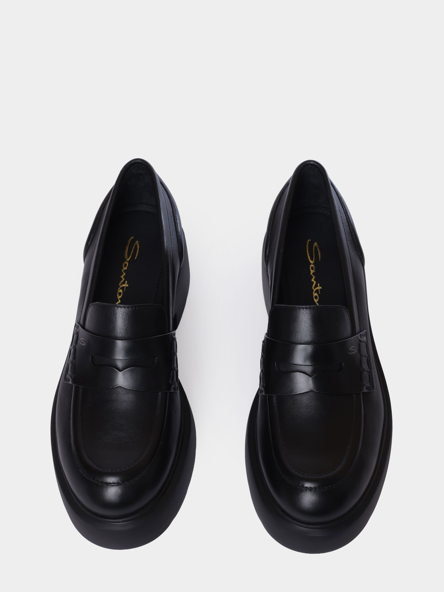 Лоферы Santoni WUEG71868SMOTDYLN01 кожаные женские — купить в интернет-магазине Verdistore