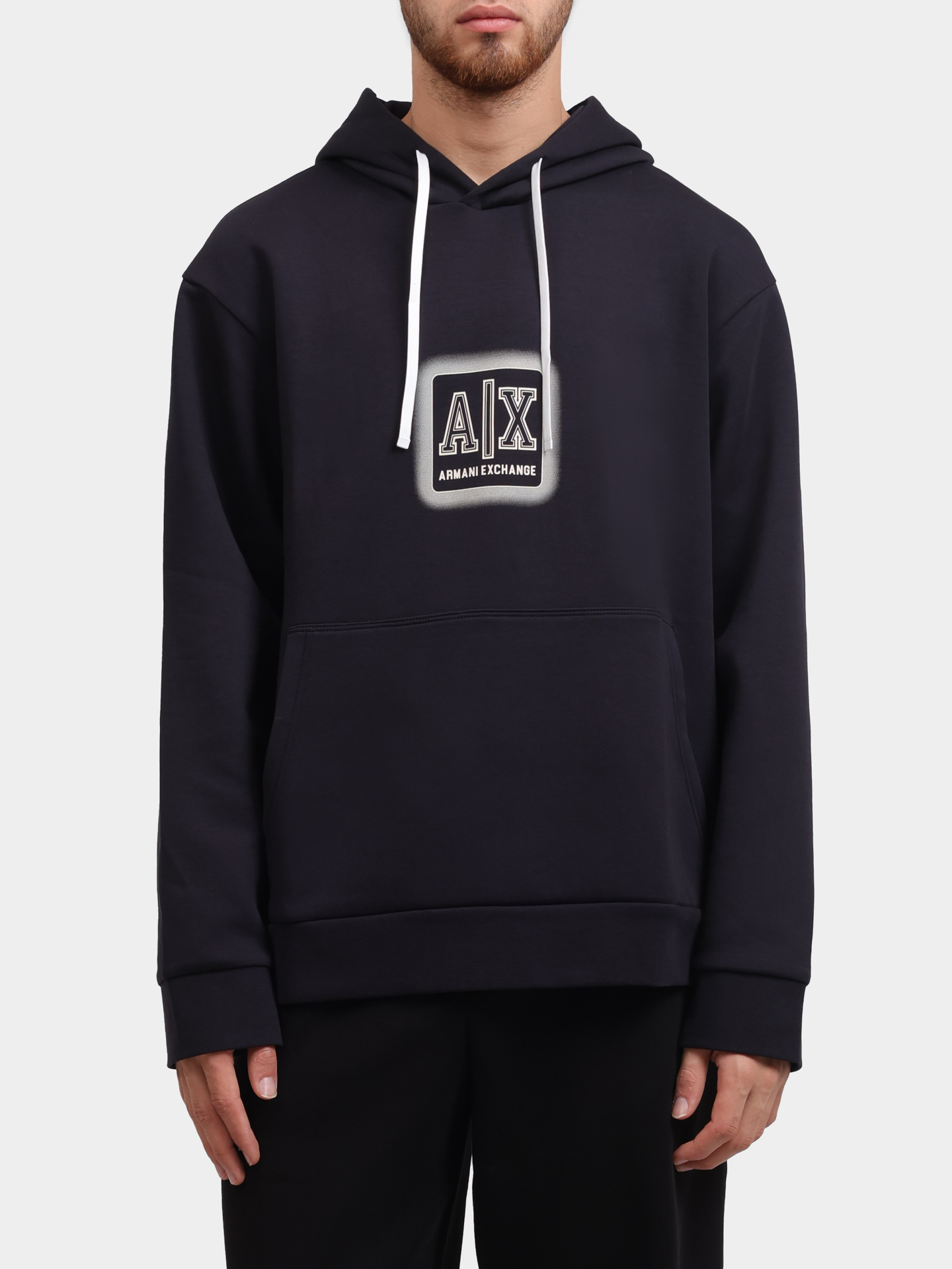Худи Armani Exchange XM000482 AF10818 UB101 темно-синее мужское — купить в интернет-магазине Verdistore