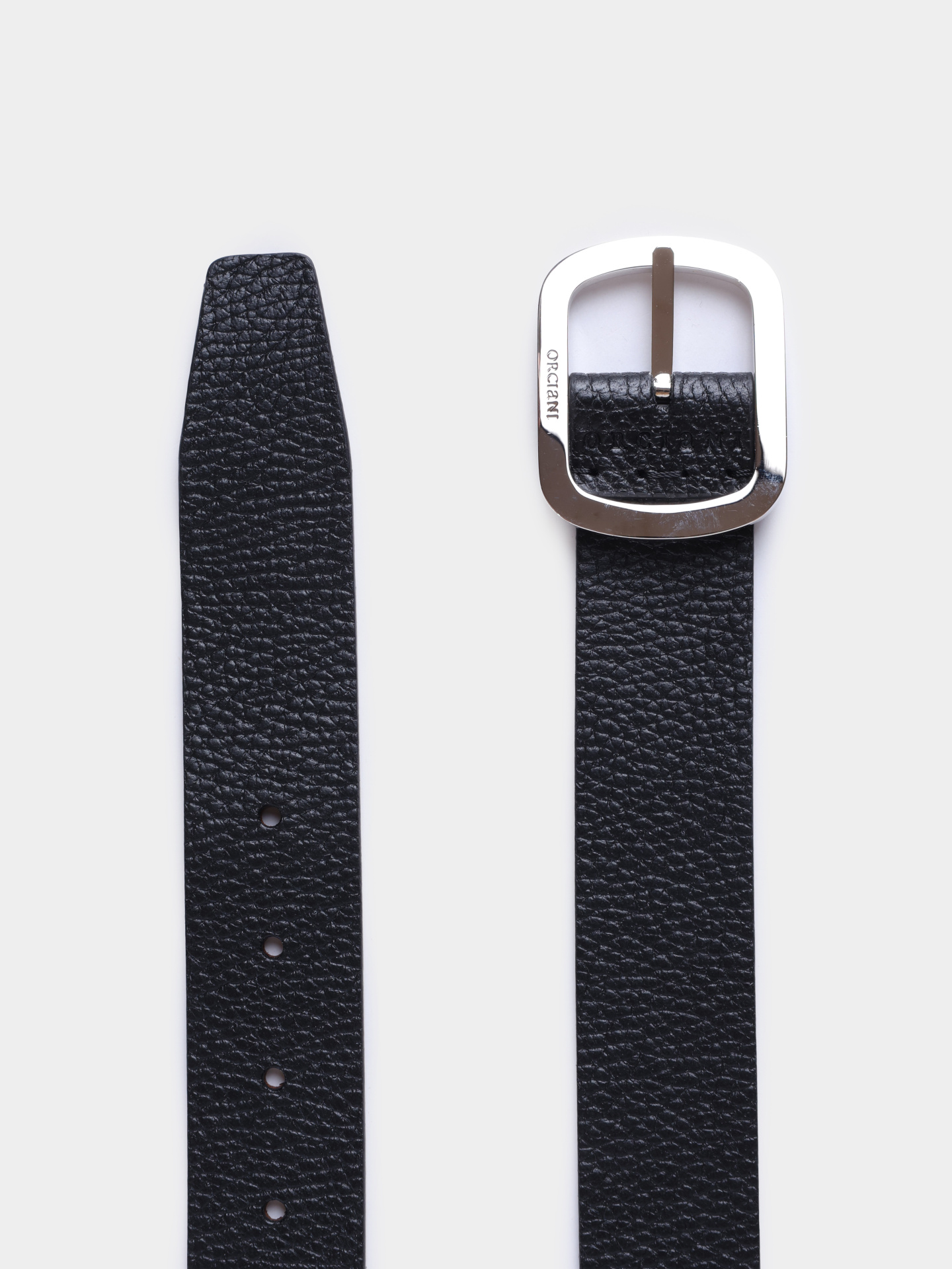Ремень Orciani U08276 micron double sigaro/nero кожаный мужской — купить в интернет-магазине Verdistore