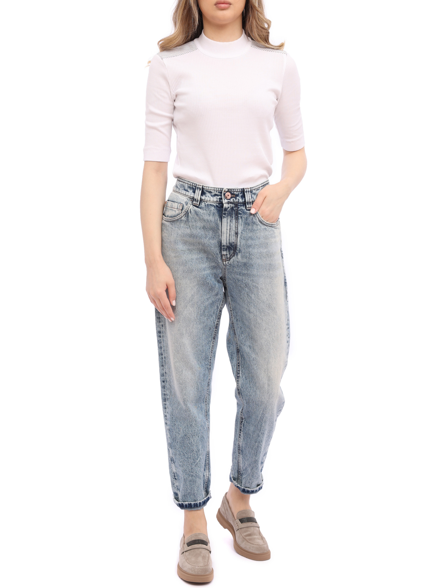 Топ Brunello Cucinelli MH990B1085 C159 хлопковый женский — купить в интернет-магазине Verdistore