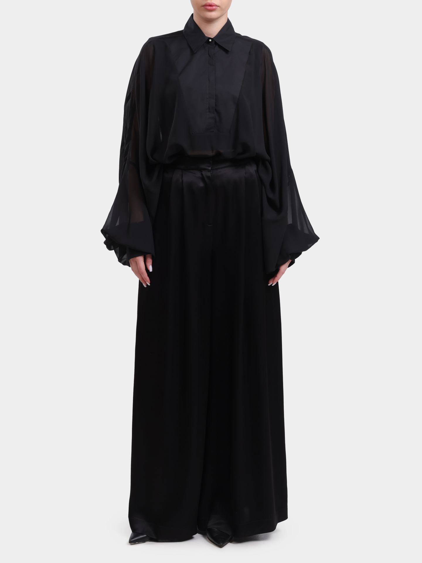 Блуза Pinko 105571 A2VN Z99 черная женская с широкими рукавами — купить в интернет-магазине Verdistore