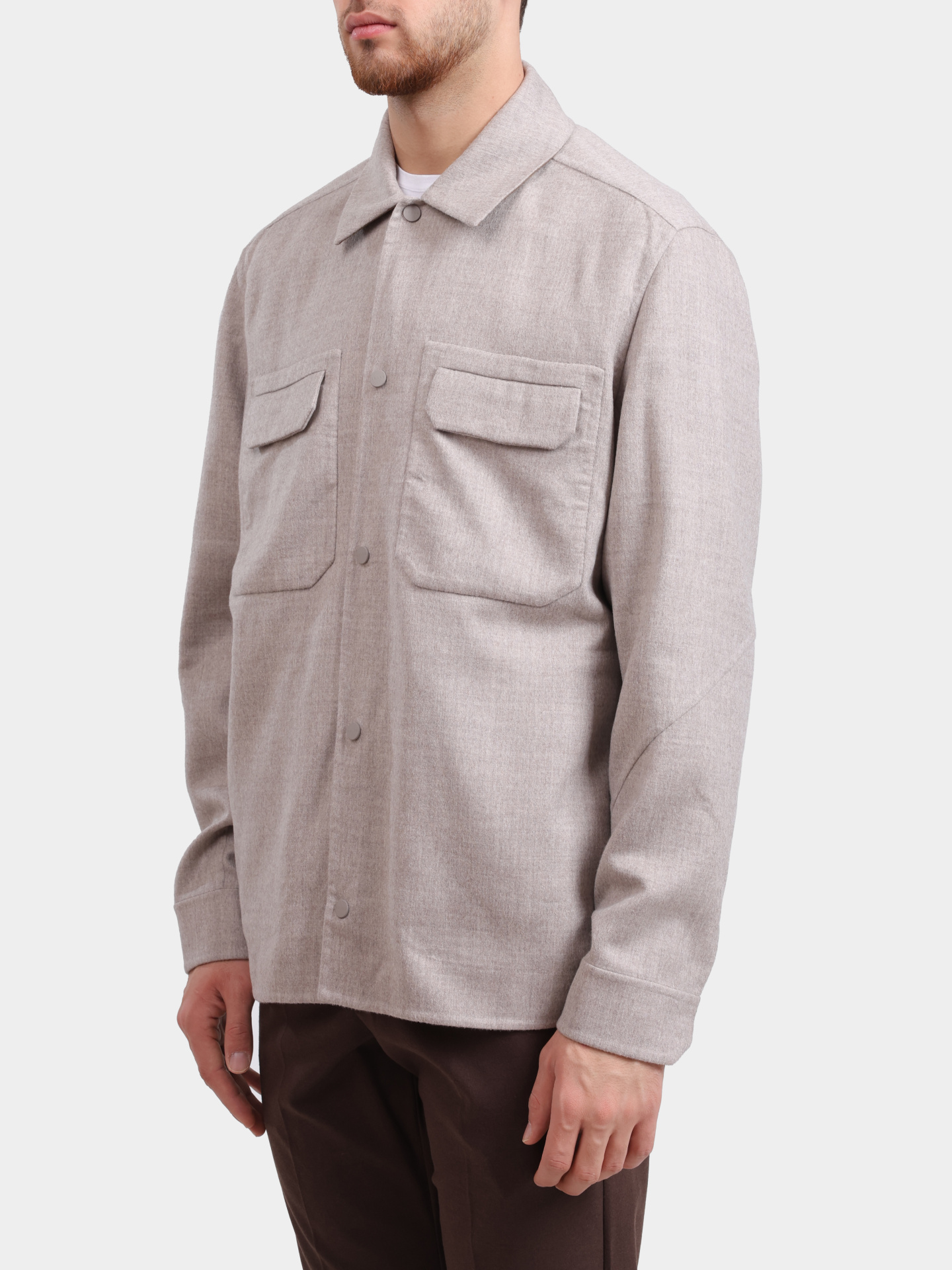 Куртка-рубашка Sease JJ075TN524 X34 светло-бежевая мужская прямого кроя — купить в интернет-магазине Verdistore