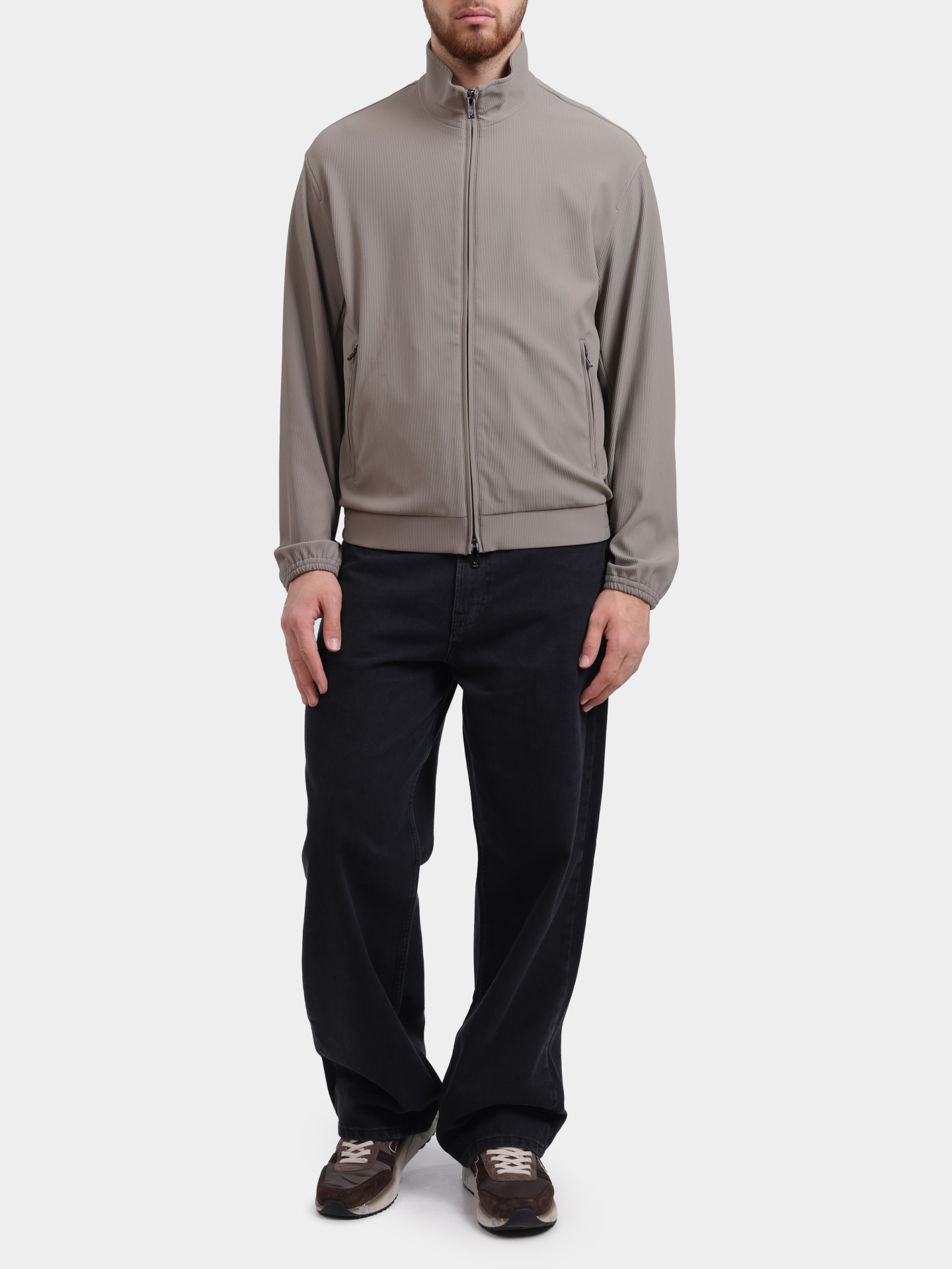 Мастерка Emporio Armani EM001364 AF14076 U6218 бежевая мужская — купить в интернет-магазине Verdistore